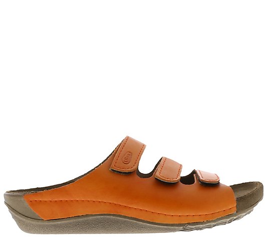 Wolky Leather Slide Sandals - Nomad