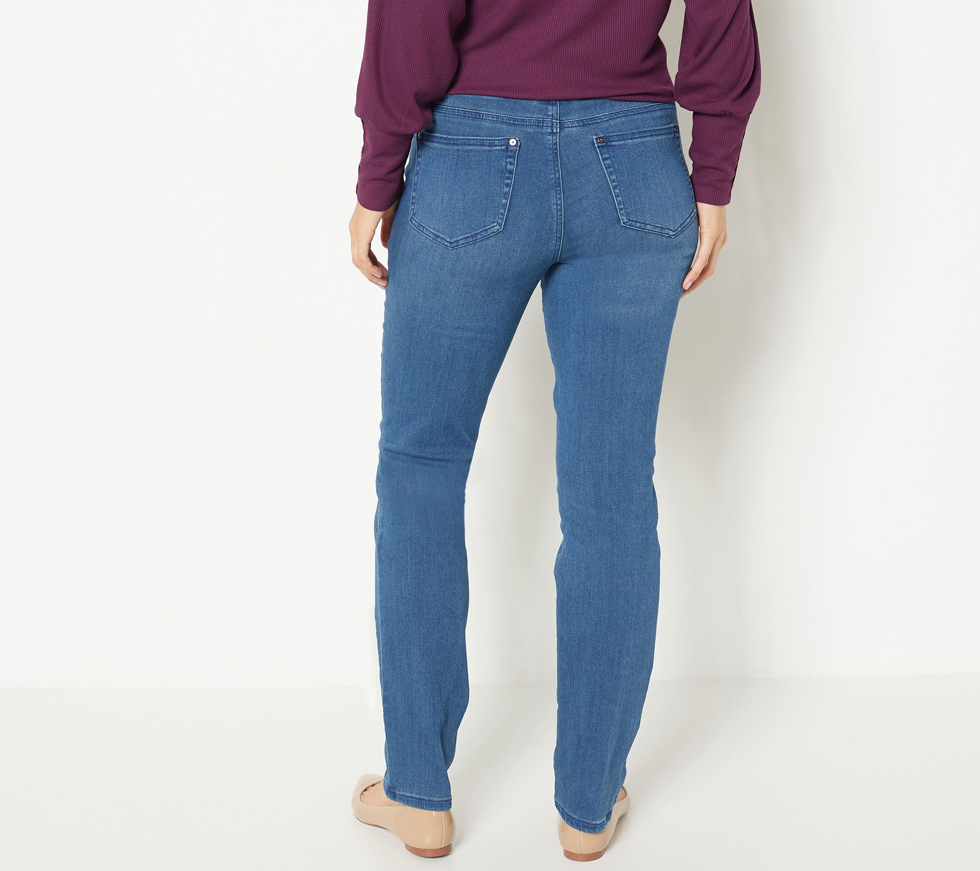 Time and Tru Wine Fusion Ribbed High Rise Stretch Fitted Jegging