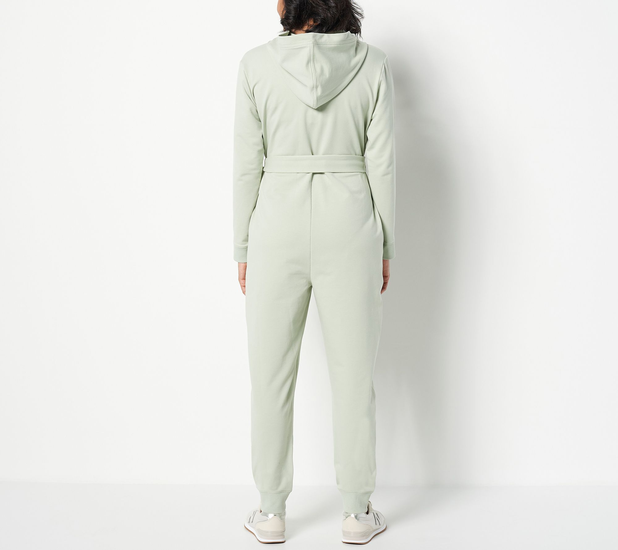Encore by Idina Menzel Regular Soft French Terry Hooded Jumpsuit - QVC.com