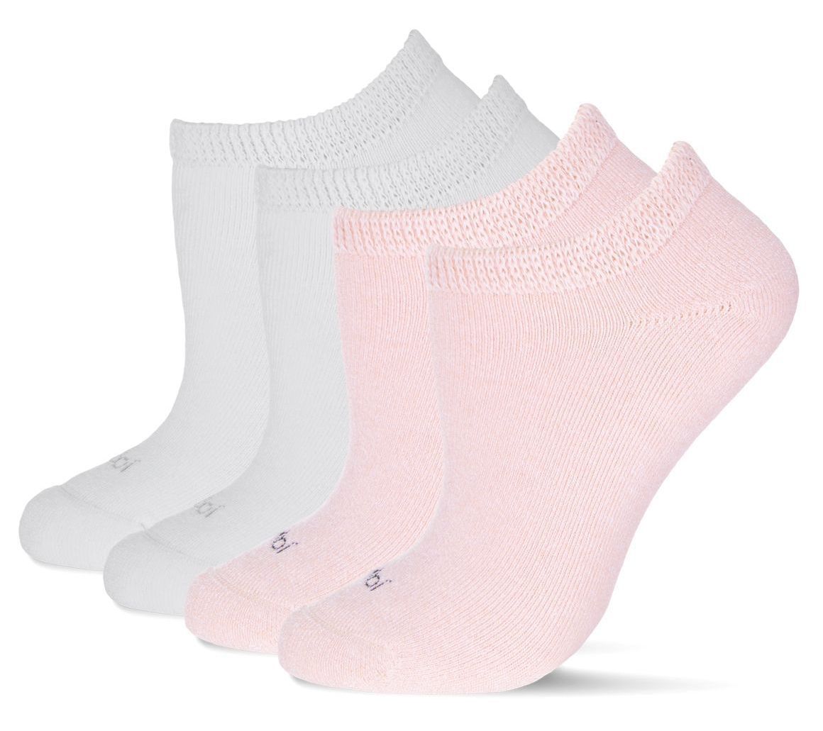 Wellfit by Memoi 2-Pack Diabetic Full CushionLow-Cut Socks