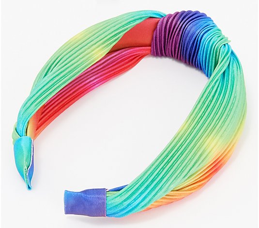 LOGO by Lori Goldstein Pride Pleated Rainbow Headband