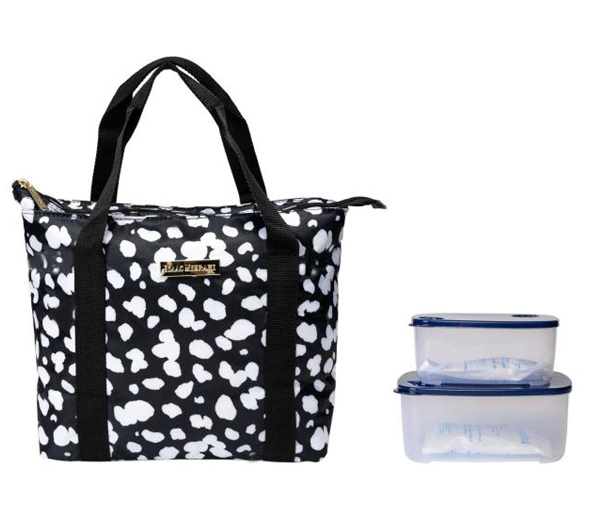 Isaac Mizrahi Inwood Insulated Tote With 2 Containers And Freezer