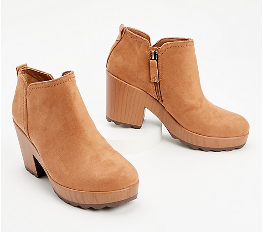 Dr. Scholl's Faux Wooden Bottom Ankle Boots - Wishlist