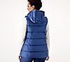 "As Is" Susan Graver Weekend Water Resistant Quilted Vest w/ Zip Off Hood, 1 of 3