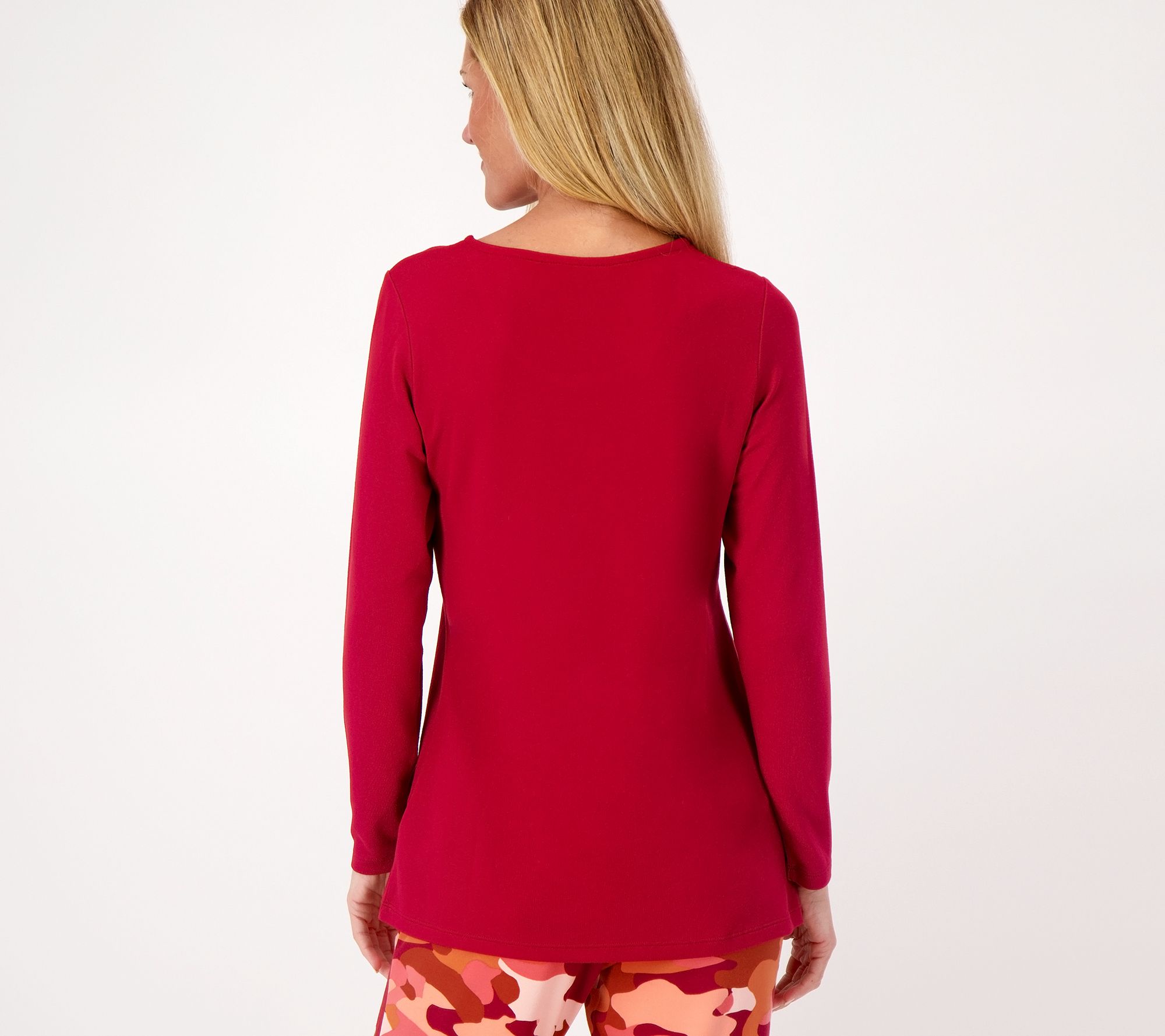 "As Is" Sport Savvy Brushed Soft Jersey Scoop Neck Long Sleeve_Tunic