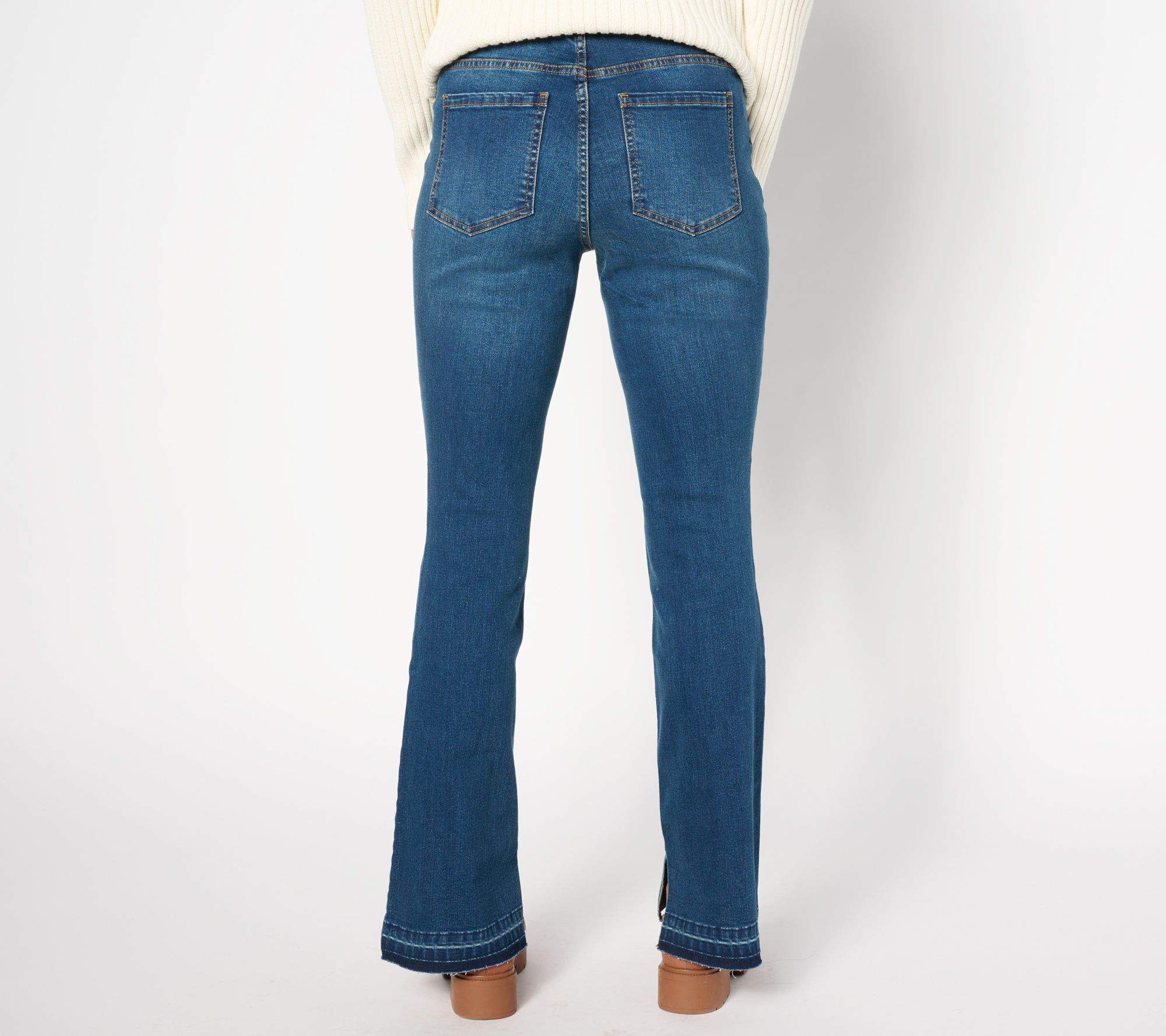 【HI FI FNK】Live Washed Boots-Cut Denim Boot Cut Jeans J20 - Korean Women's Fashion | LEWKIN