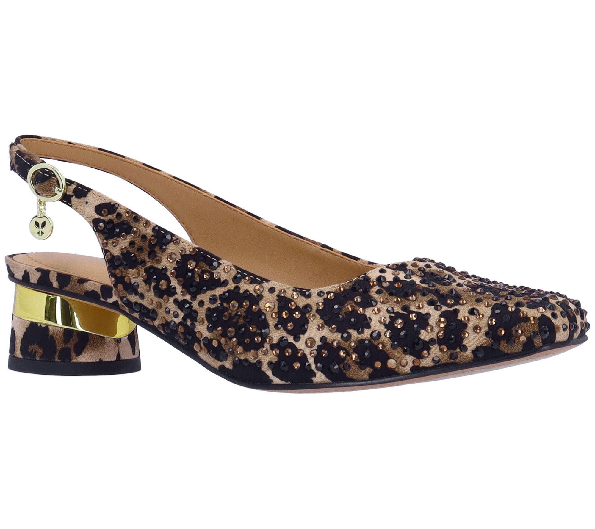 J. Renee' Rhinestone Pump - Baline Fabric - QVC.com