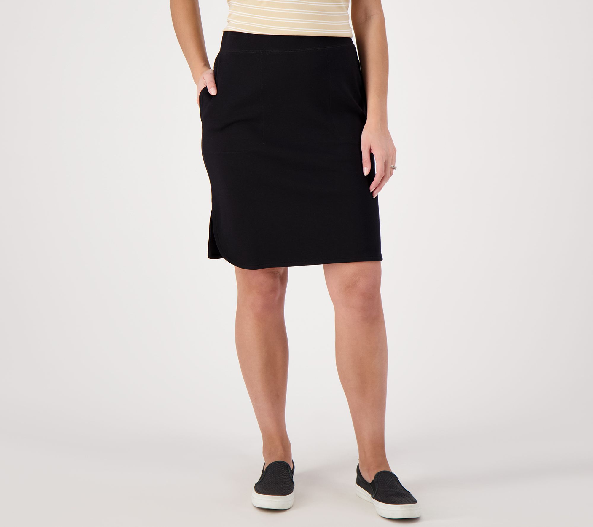 "As Is" Issac Mizrahi Live! Pet. Essentials Pima Cotton Pull-On Skirt