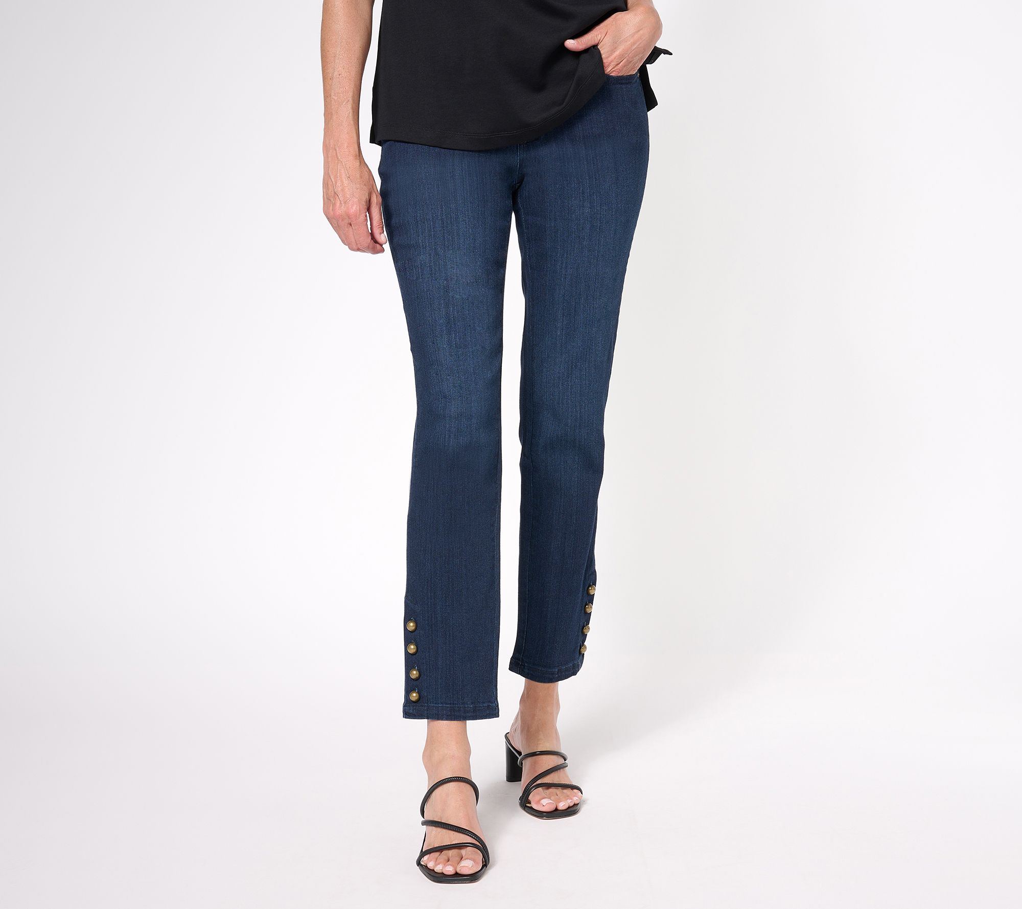 "As Is" Belle by Kim Gravel Reg Primabelle Button Hem Ankle Jean