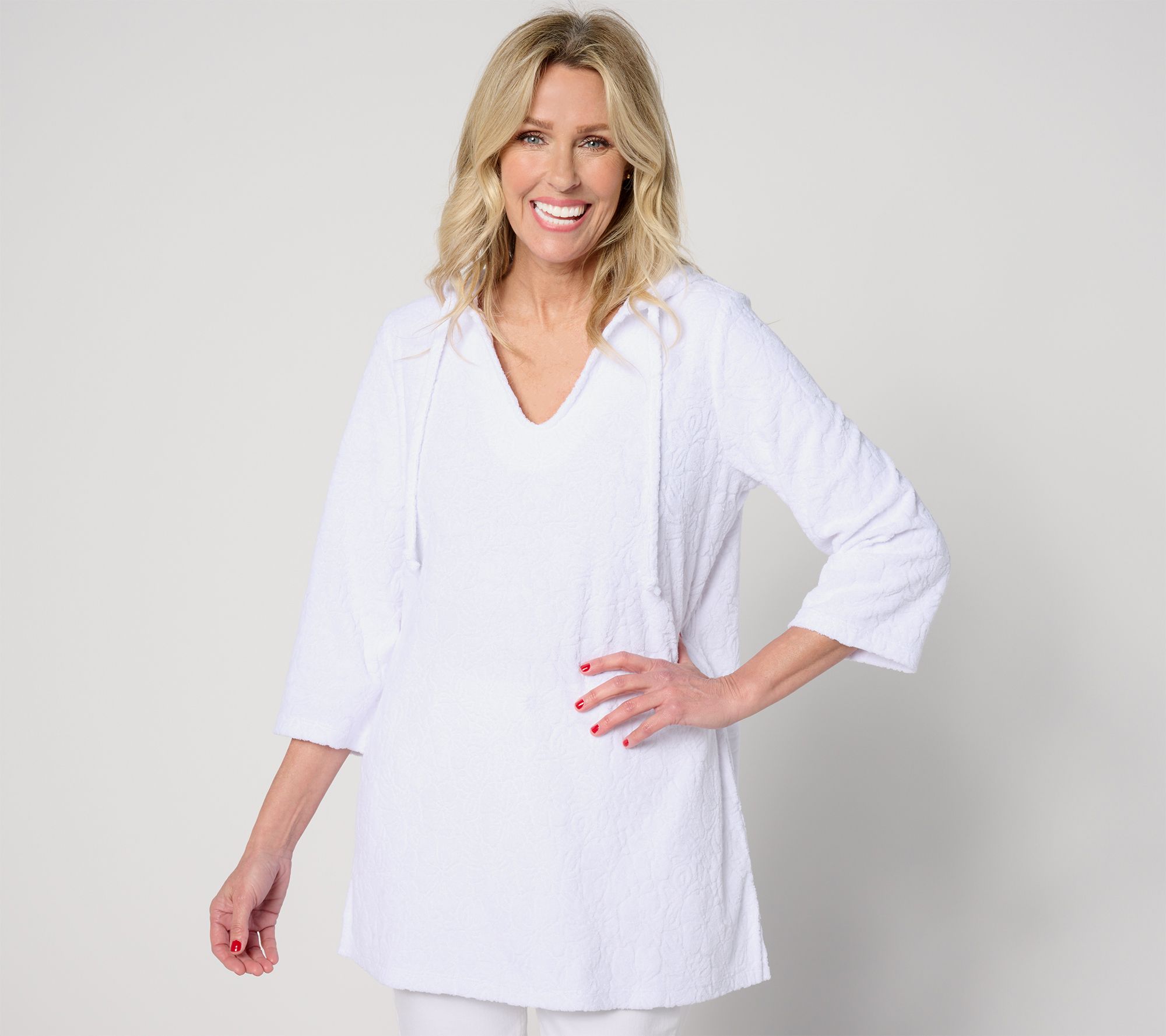 Belle Beach by Kim Gravel Poolside Terry Jacquard Hoodie