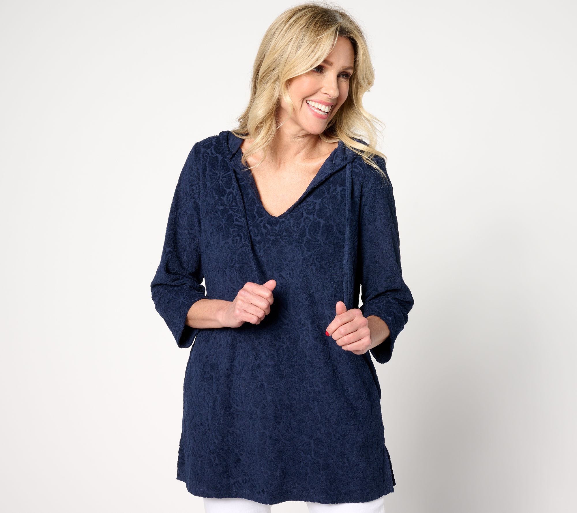 Belle Beach by Kim Gravel Poolside Terry Jacquard Hoodie