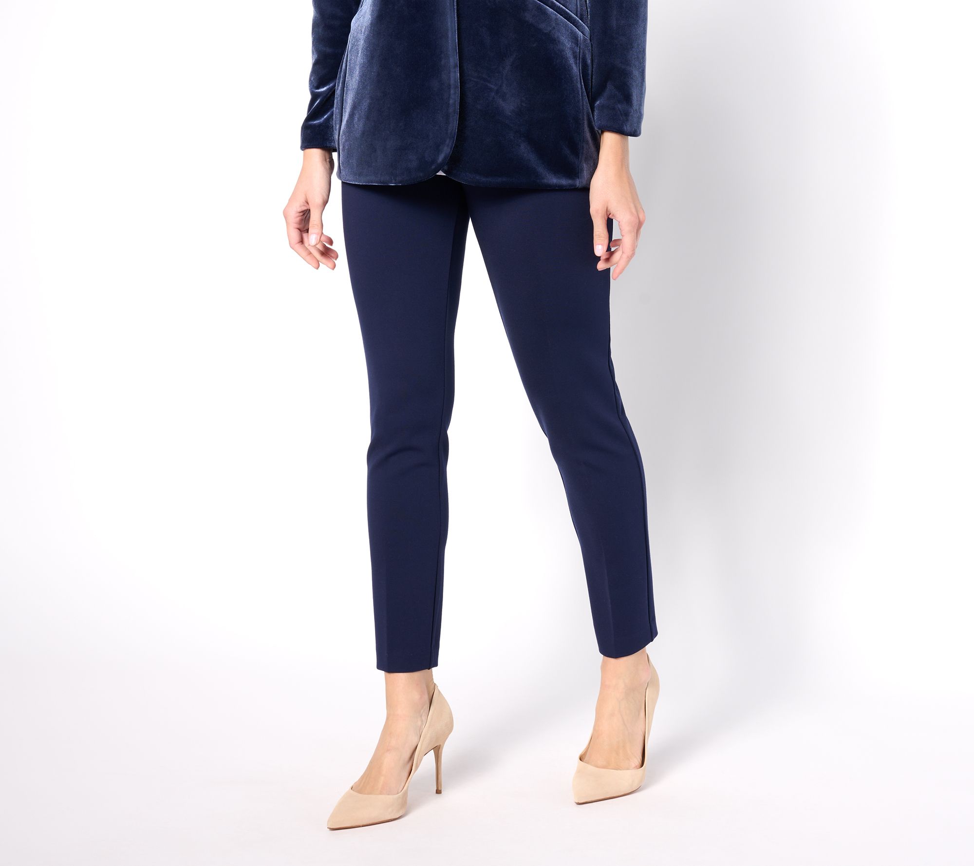 "As Is" GRAVER Susan Graver Regular Status Stretch Slim Leg Ankle Pants