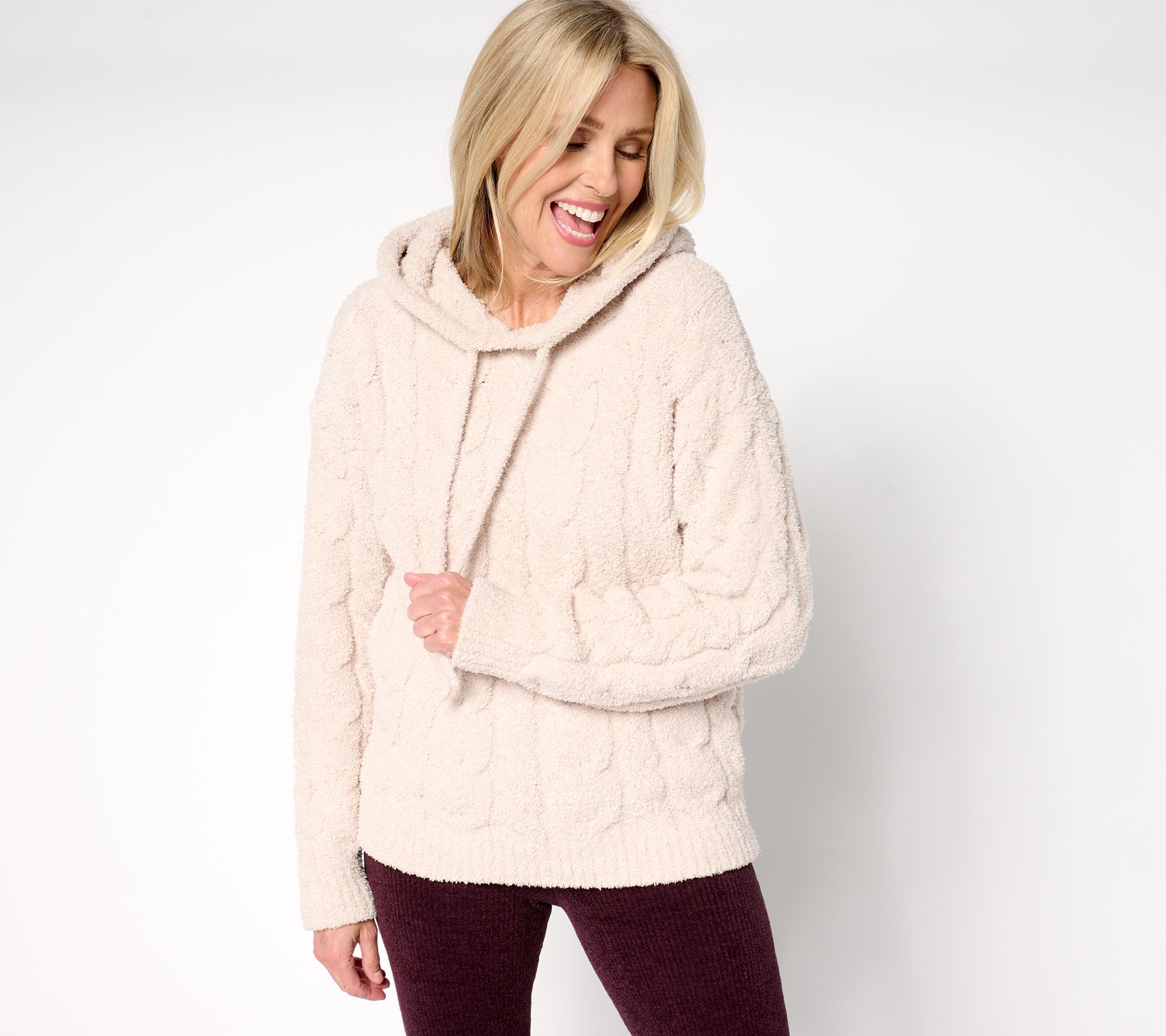 Barefoot Dreams CozyChic Cable Teddy Pullover