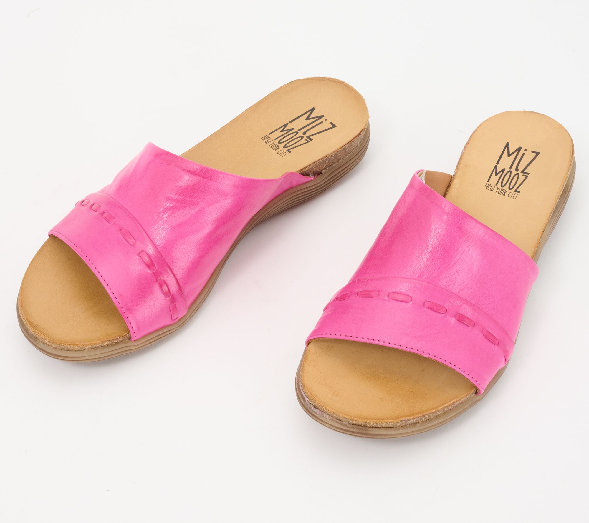 "As Is" Miz Mooz Leather Slide Sandals - Mae