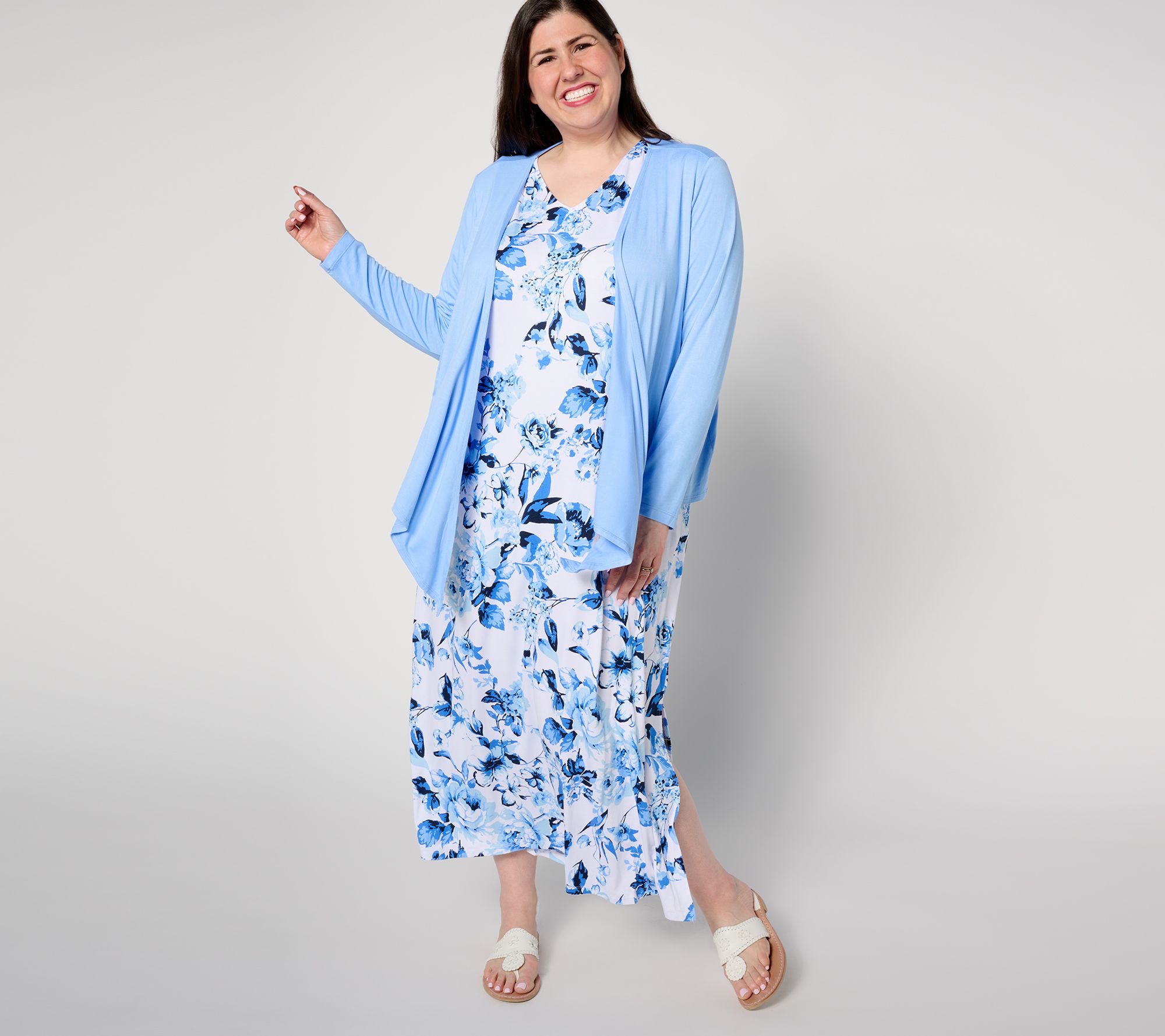 "As Is" Belle by Kim Gravel Petite Better Together Dress and Shrug Set