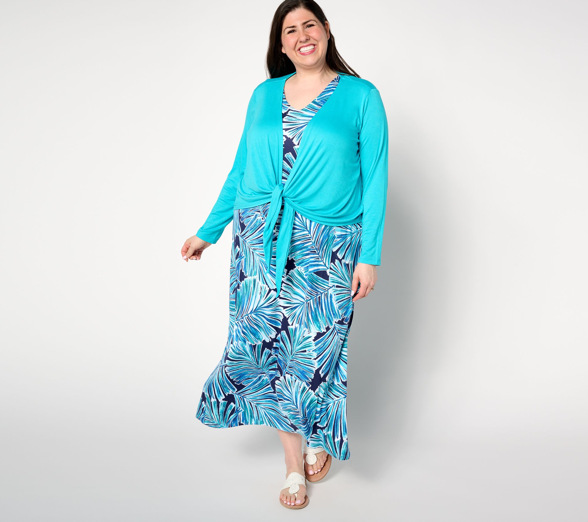 "As Is" Belle by Kim Gravel Petite Better Together Dress and Shrug Set