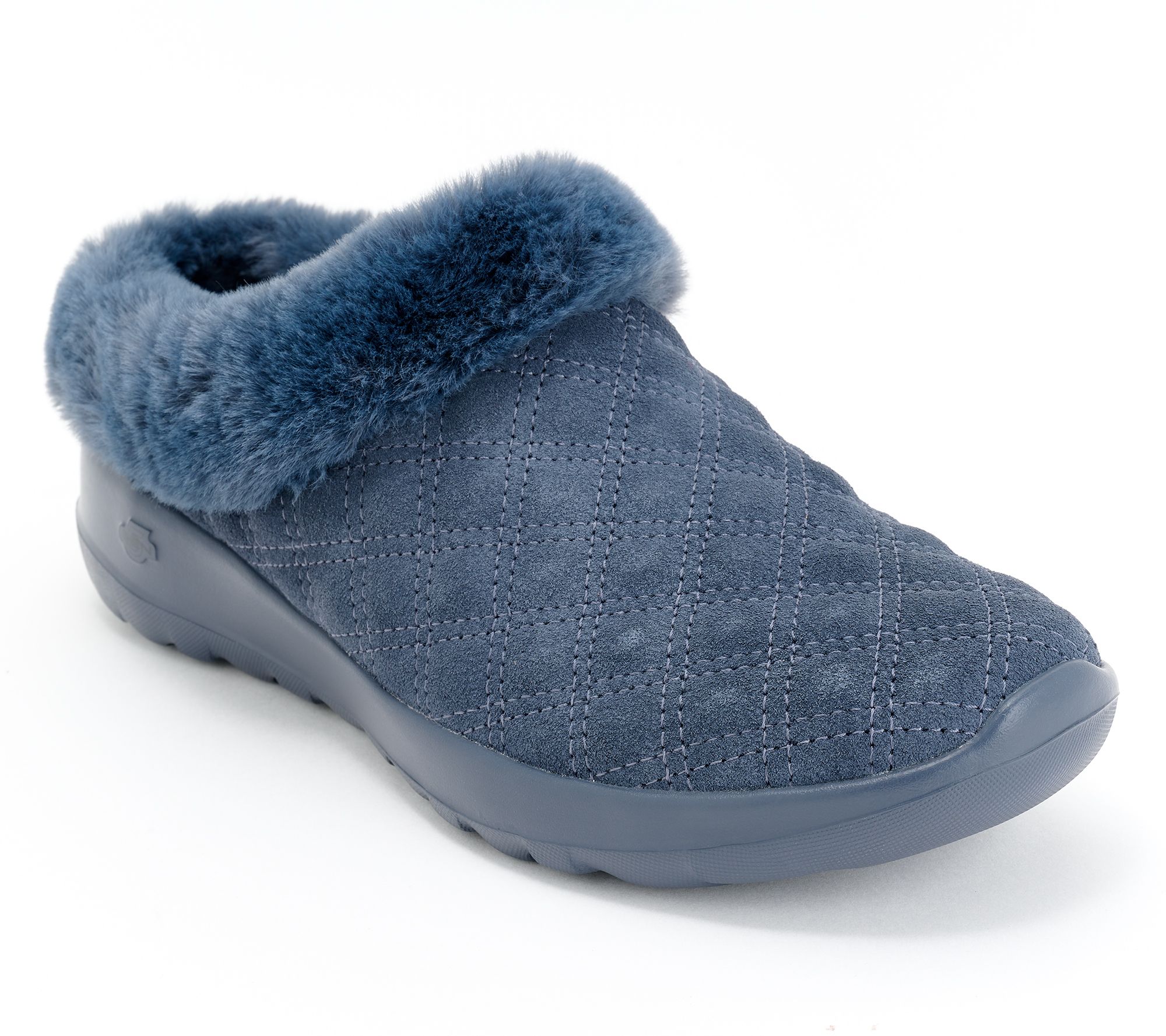 Skechers On-the-GO Joy Cozy Suede Quilted Mules - Frosty Day