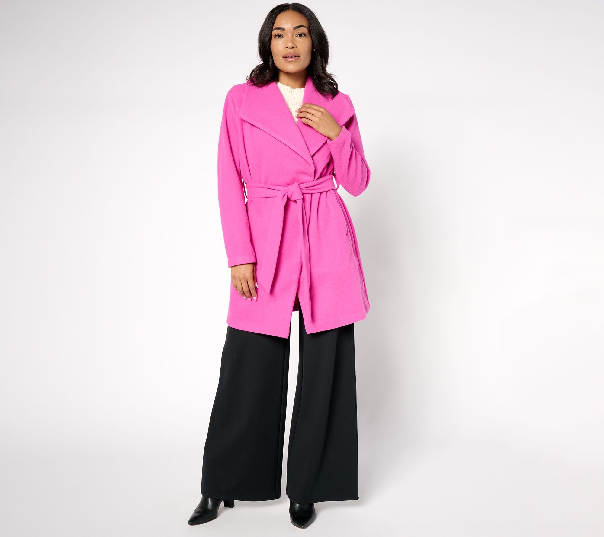 Studio Park x Amy Stran Brushed Double Knit Wrap Coat