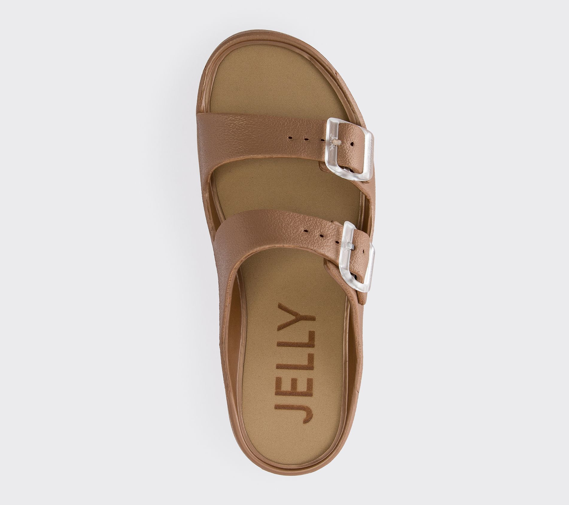 As Is Lemon Jelly Double Band Slide Sandals- Fenix