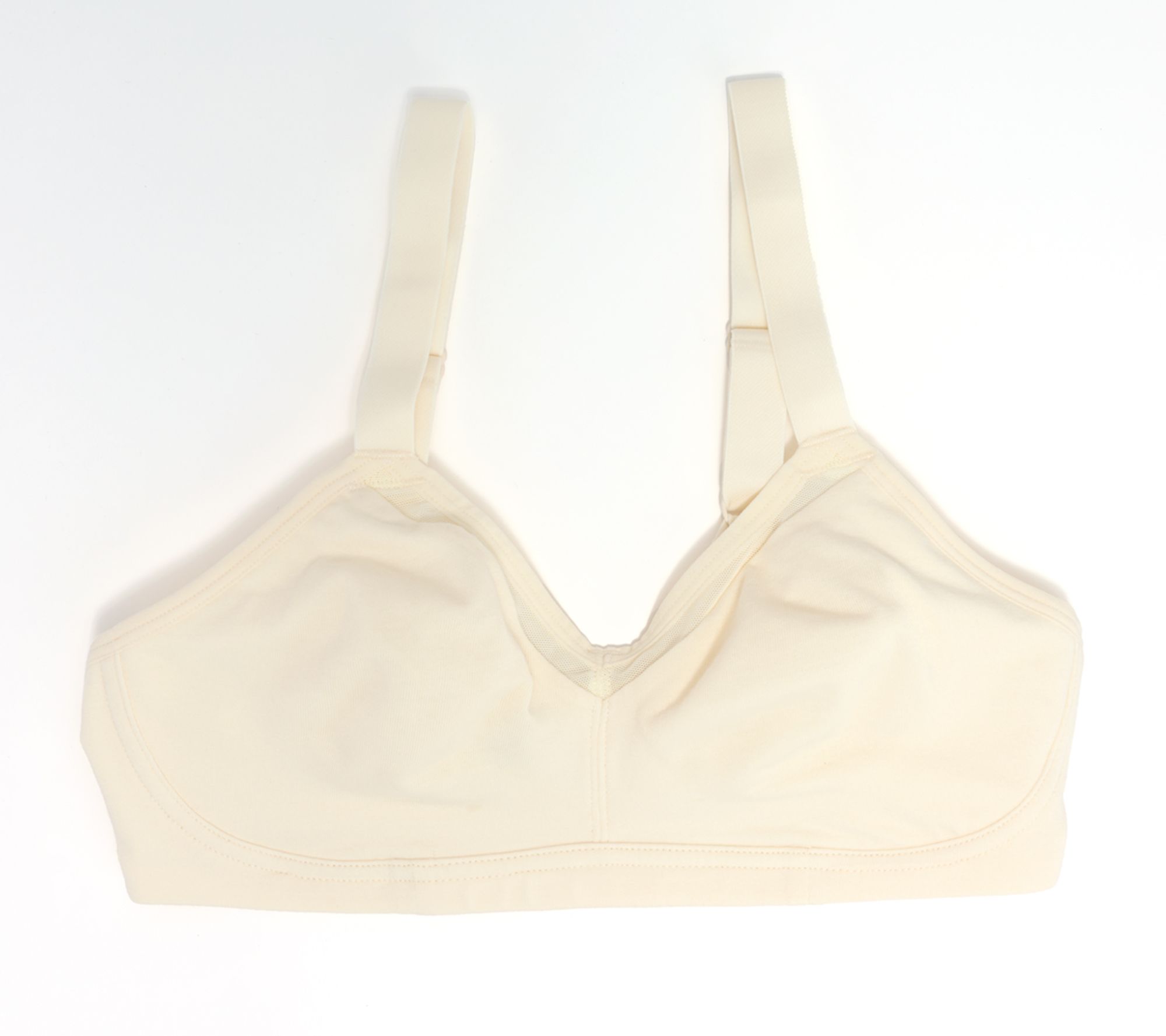 "As Is" Cuddl Duds Intimates Cotton Core Mesh Trimmed Bralette