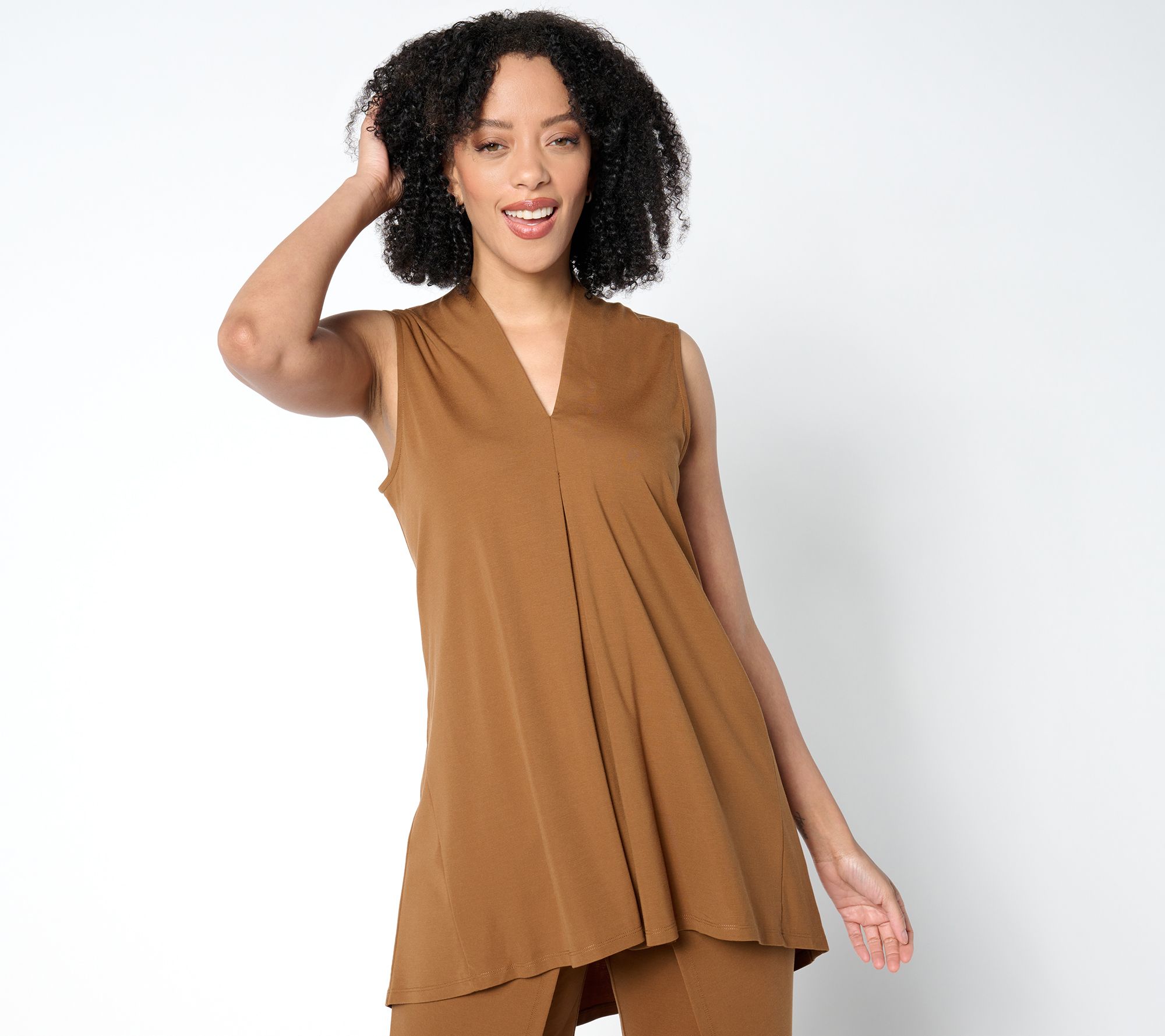 "As Is" Women with Control Regular Knit Pleat Tunic