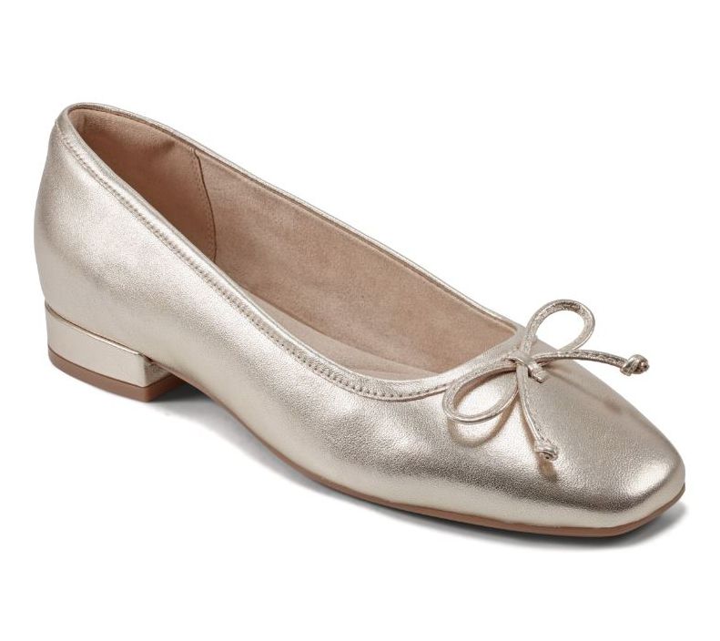 Rockport Leather Square Toe Ballet Flat- Sadie