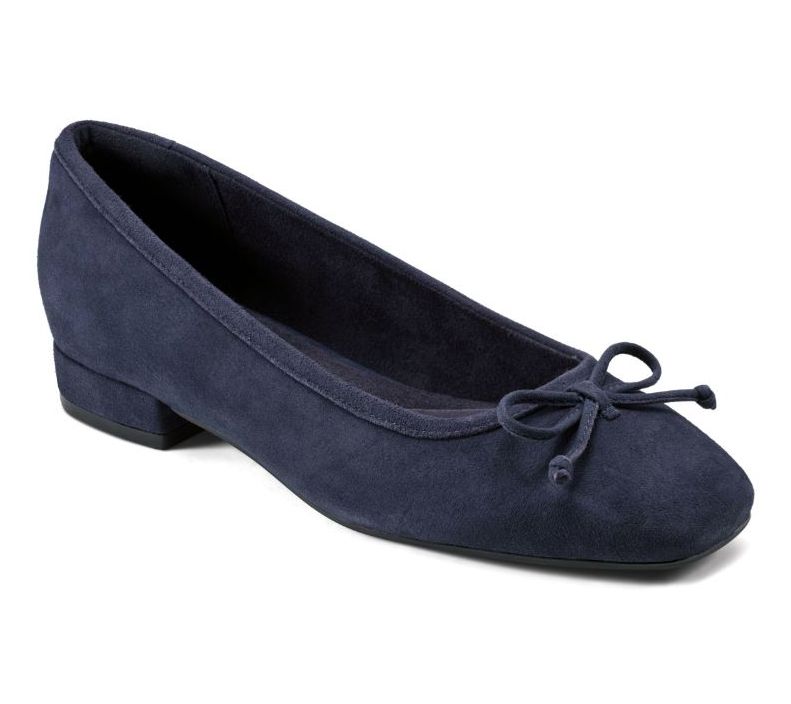 Rockport Leather Square Toe Ballet Flat- Sadie