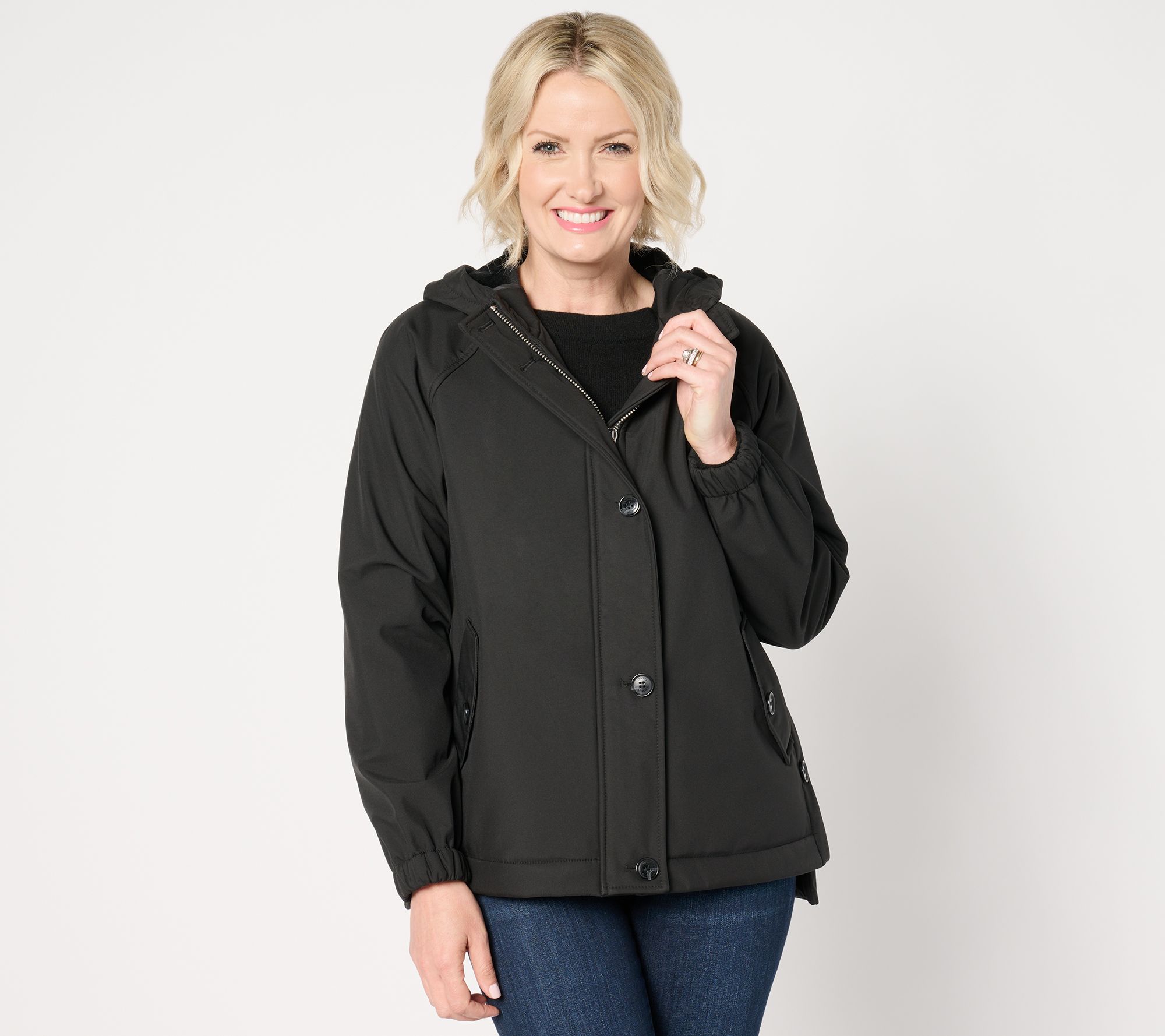 "As Is" Dennis Basso V-Luxe Coat with Button Vent