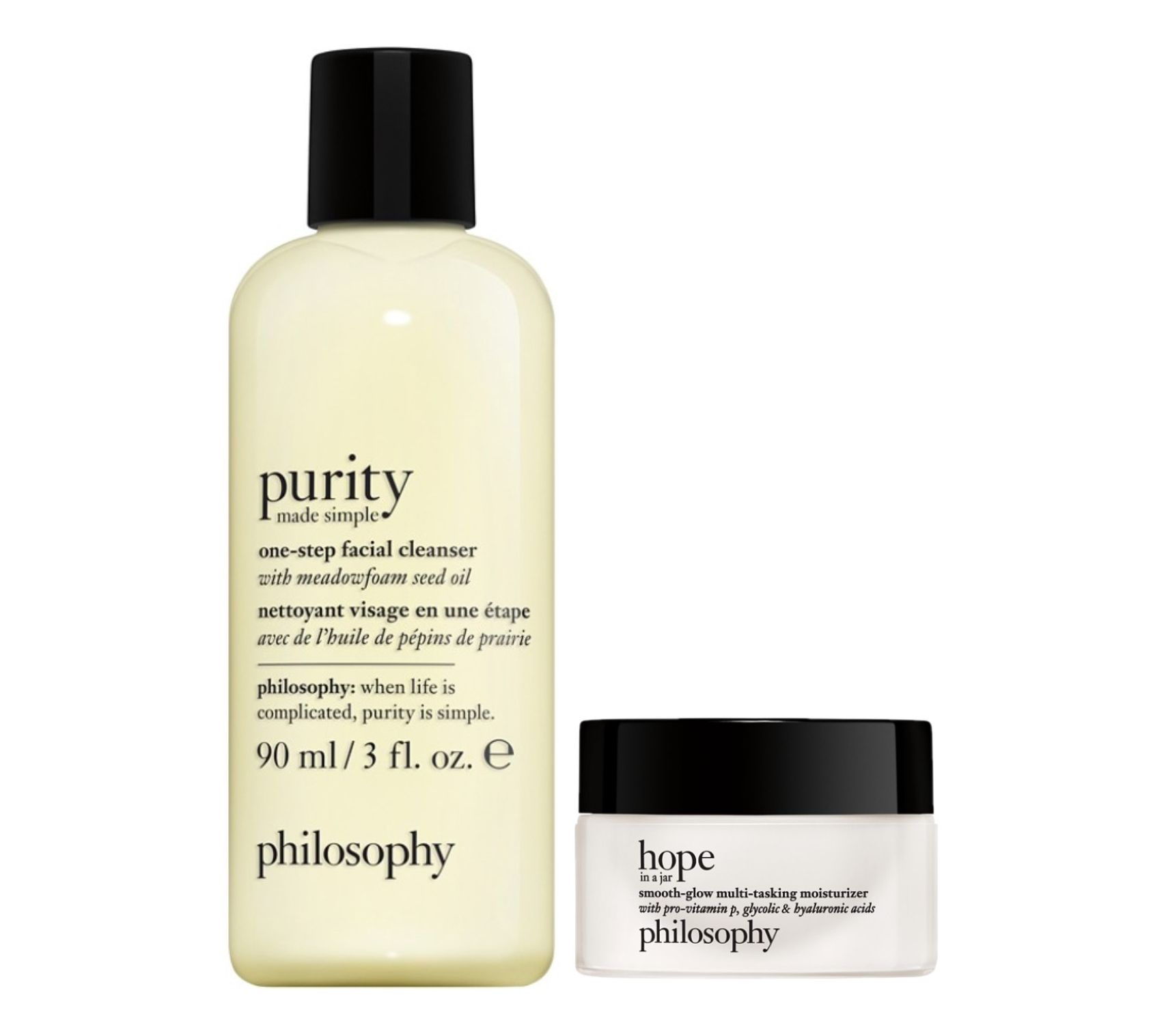 philosophy travel cleanse & moisturize set