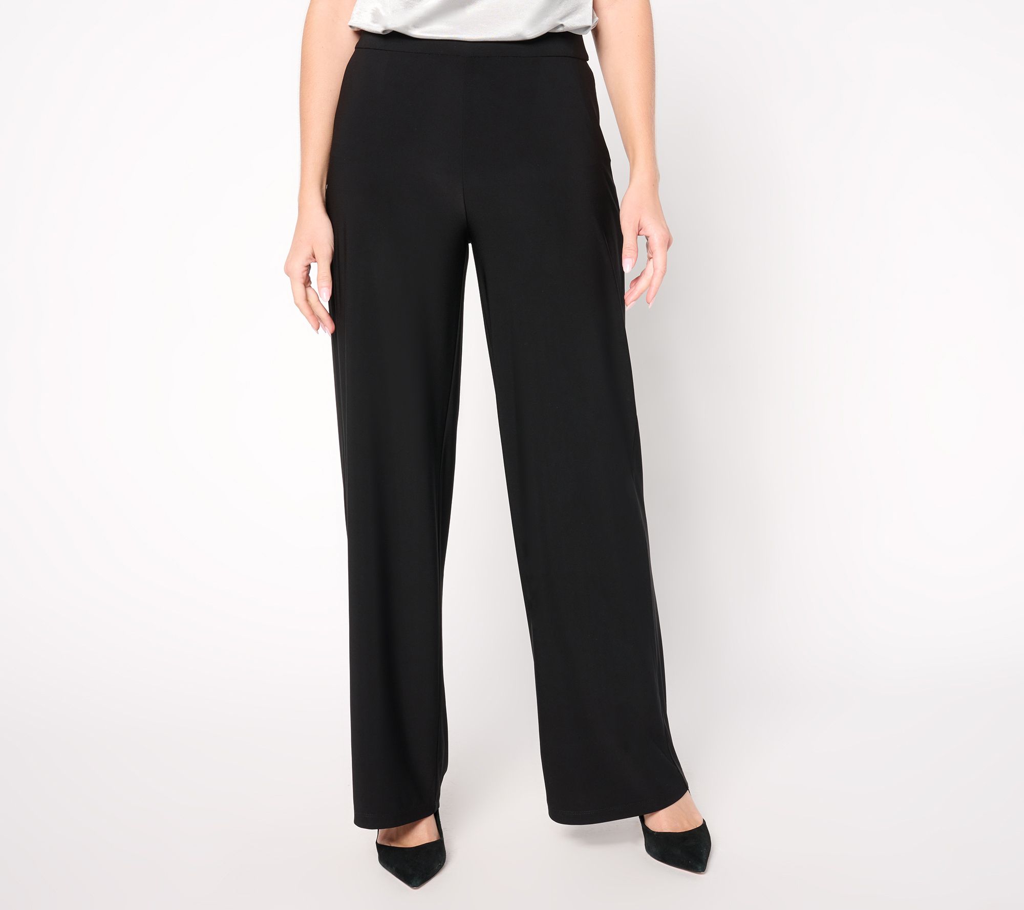 "As Is" Dennis Basso Regular Italia Knit Wide Leg Pants