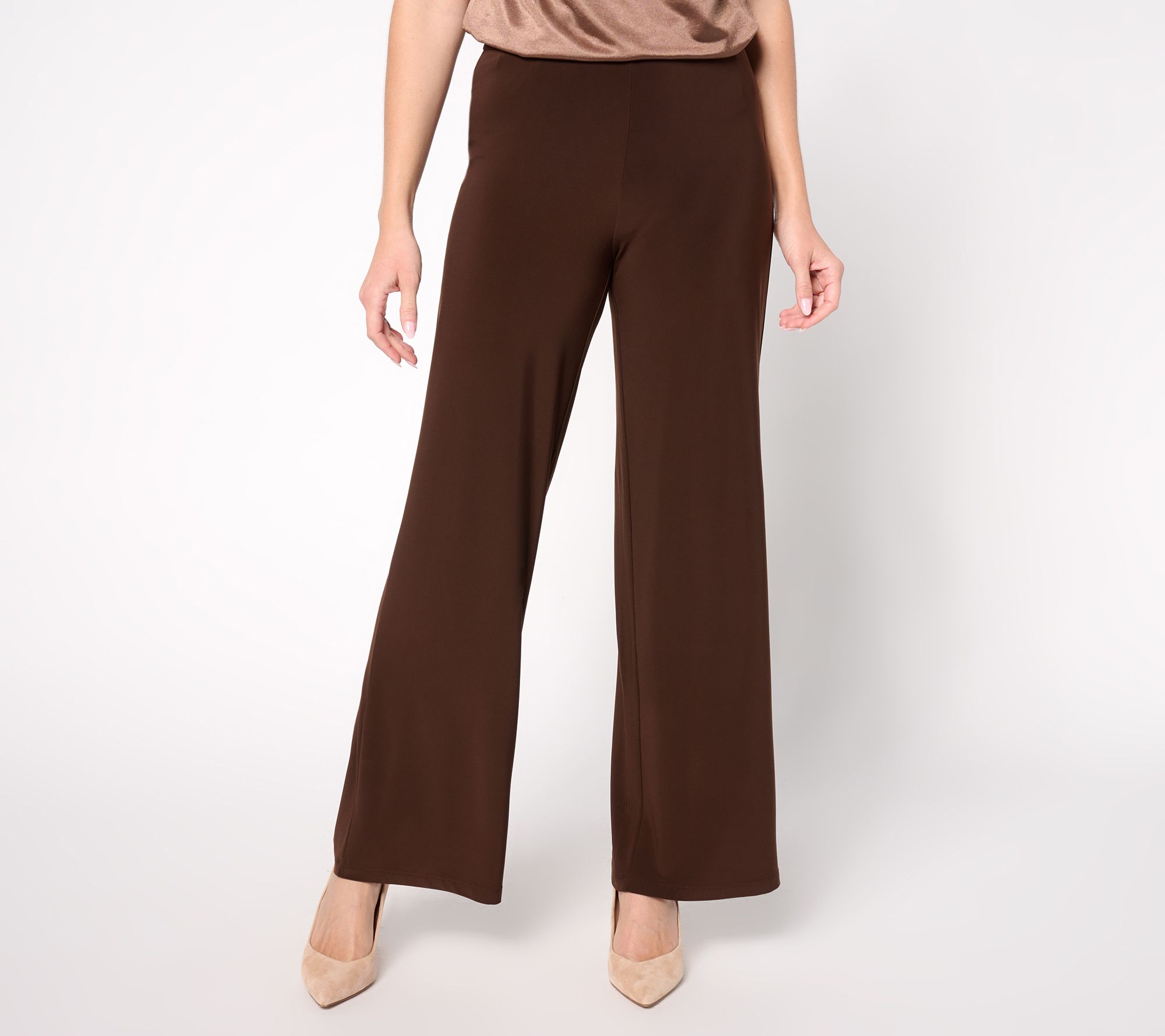 "As Is" Dennis Basso Regular Italia Knit Wide Leg Pants