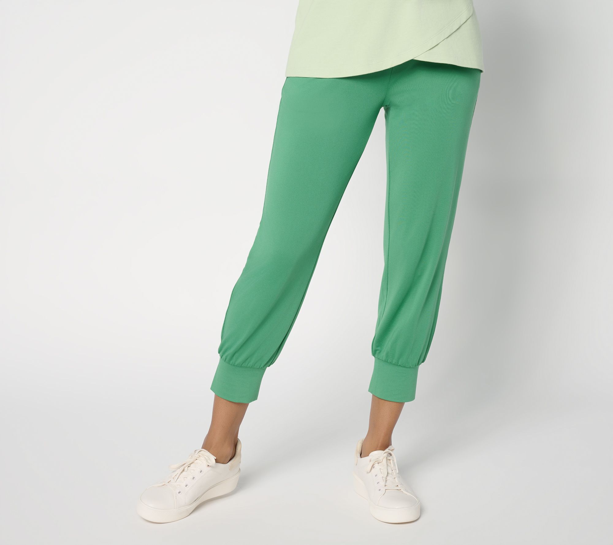 Denim & Co. Active Regular Cool to the Touch Jersey Crop Joggers