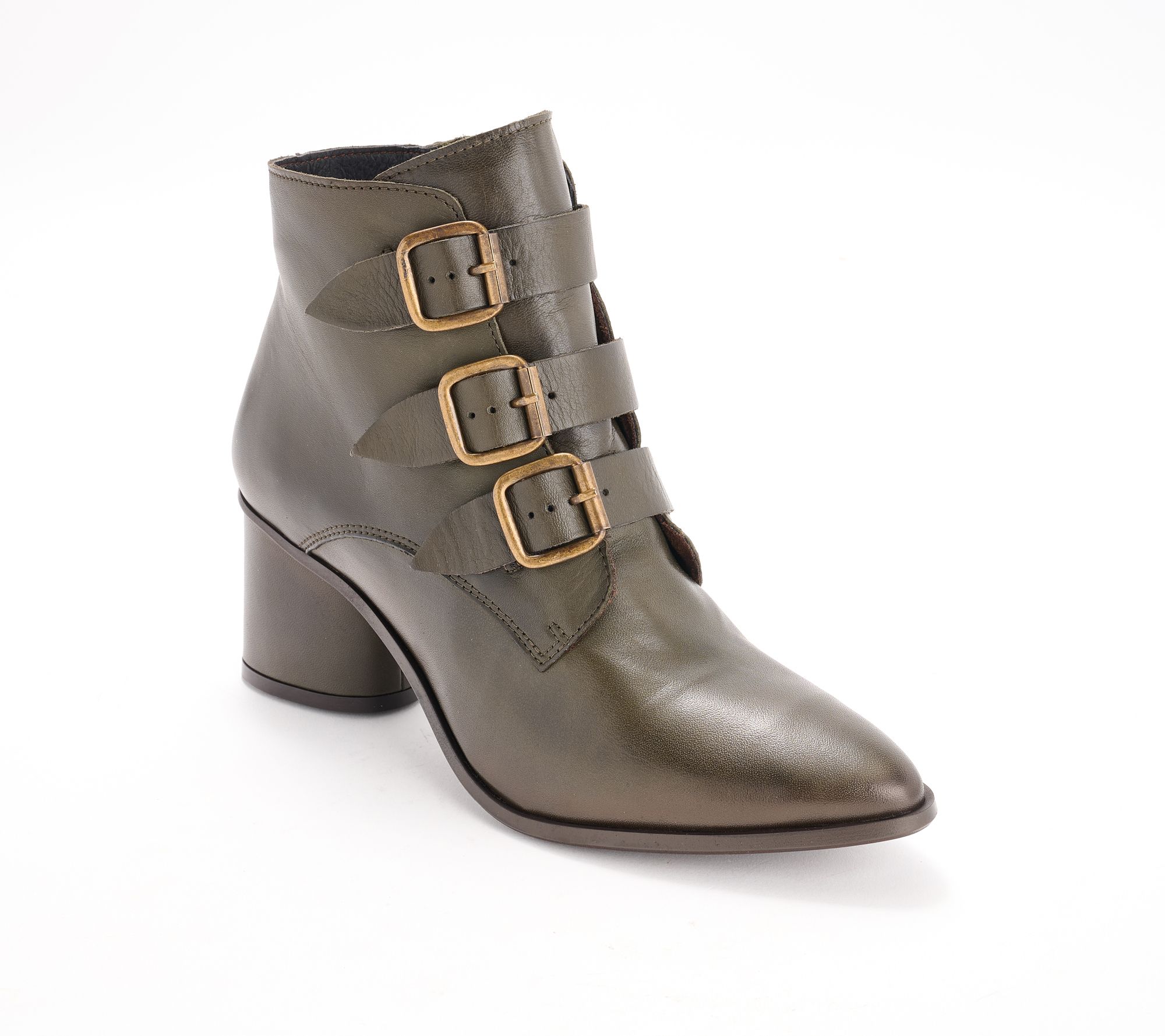"As Is" Miz Mooz Leather Heeled Ankle Boots- Janae