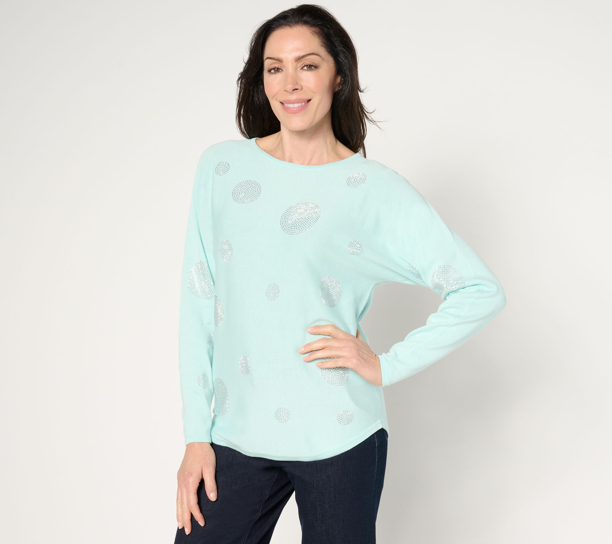 "As Is" Belle by Kim Gravel EmBelleished Sparkle Dot Sweater