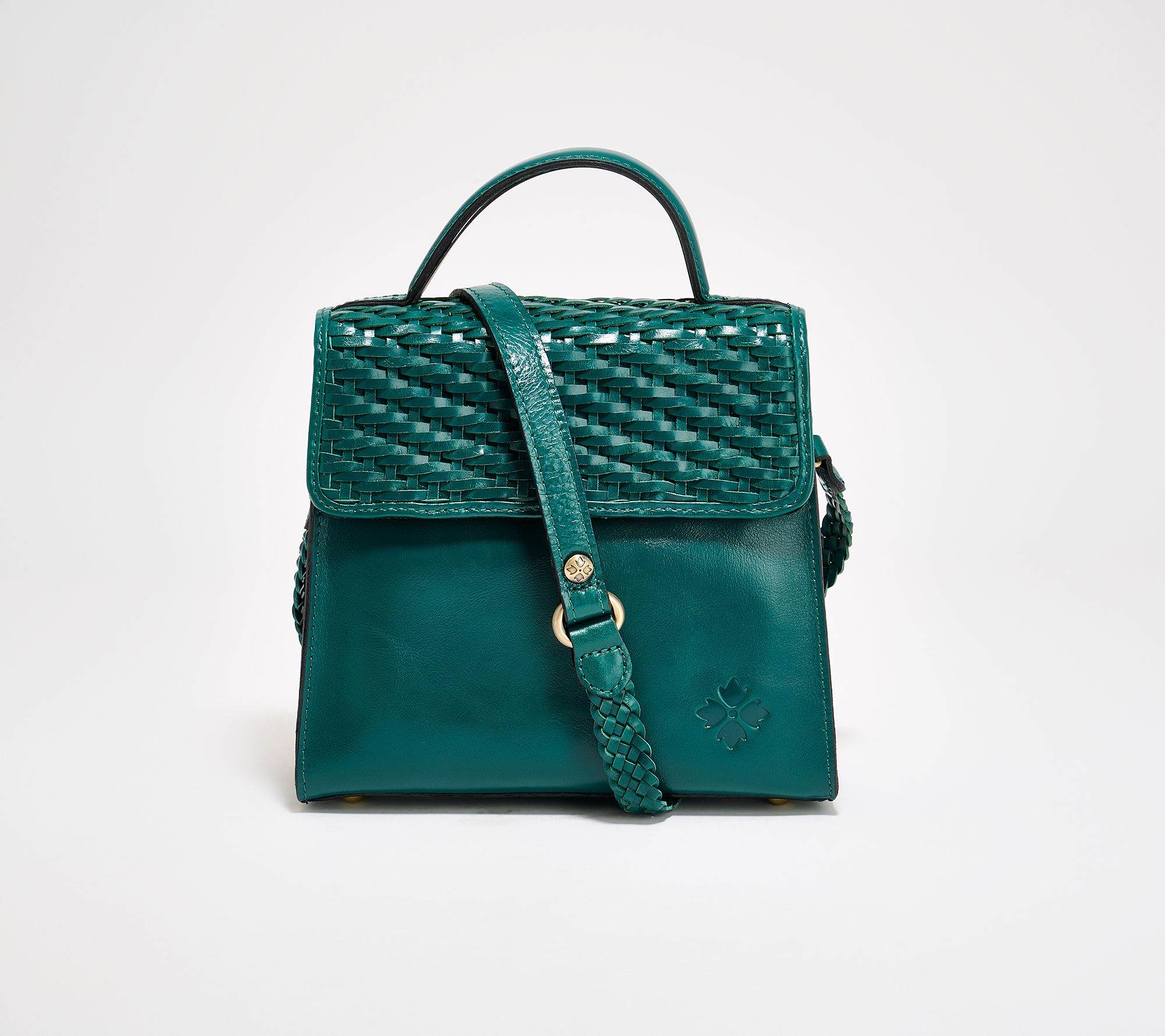 Patricia Nash Elva Woven Leather Top Handle Satchel