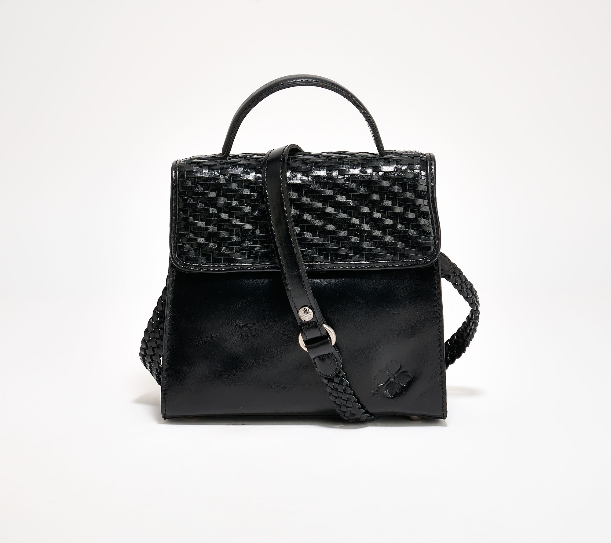 Patricia Nash Elva Woven Leather Top Handle Satchel
