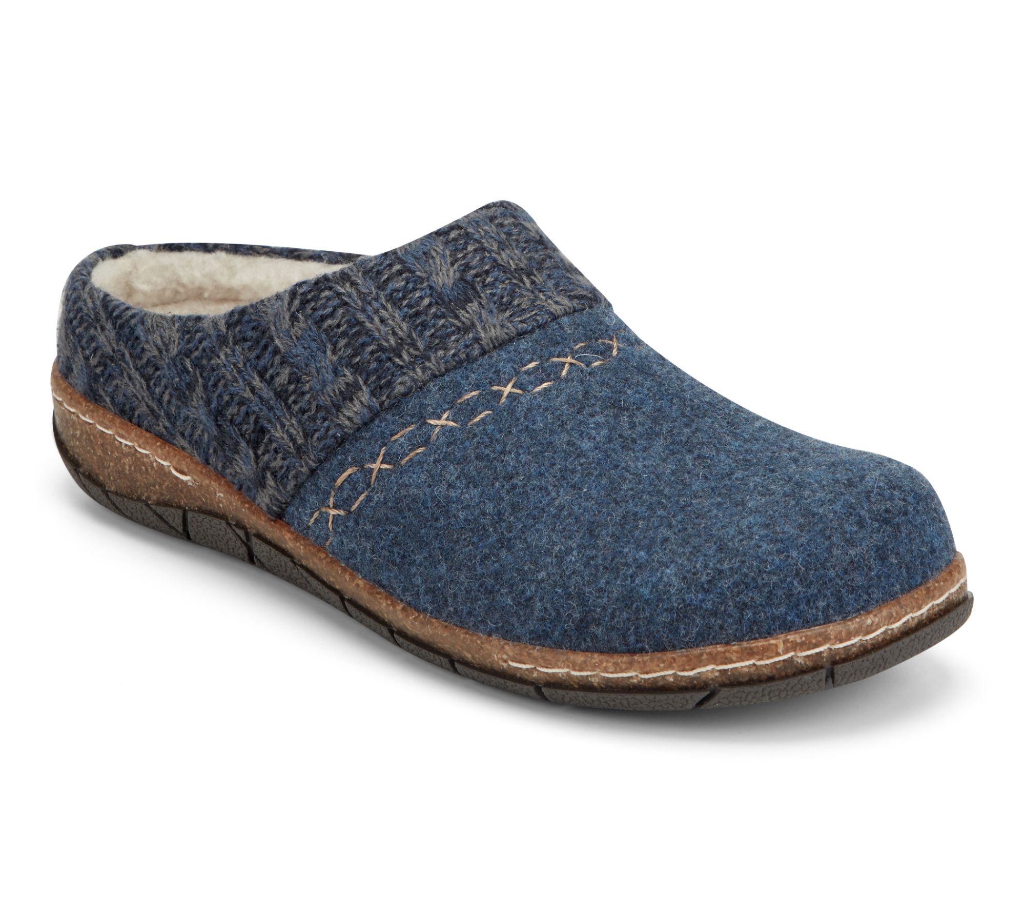 Earth Slip-On Clog with Sweater Collar -Elyot