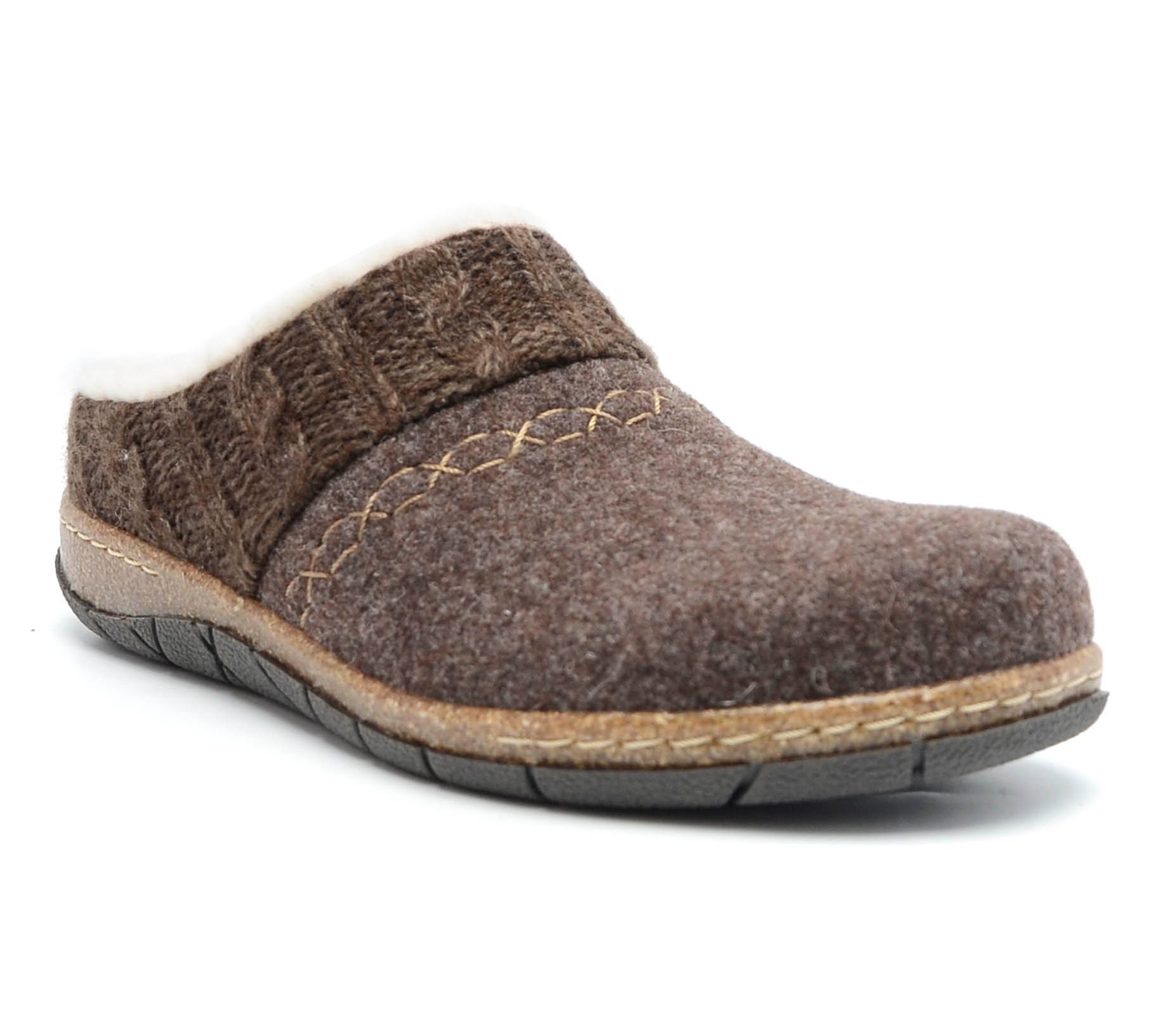 Earth Slip-On Clog with Sweater Collar -Elyot
