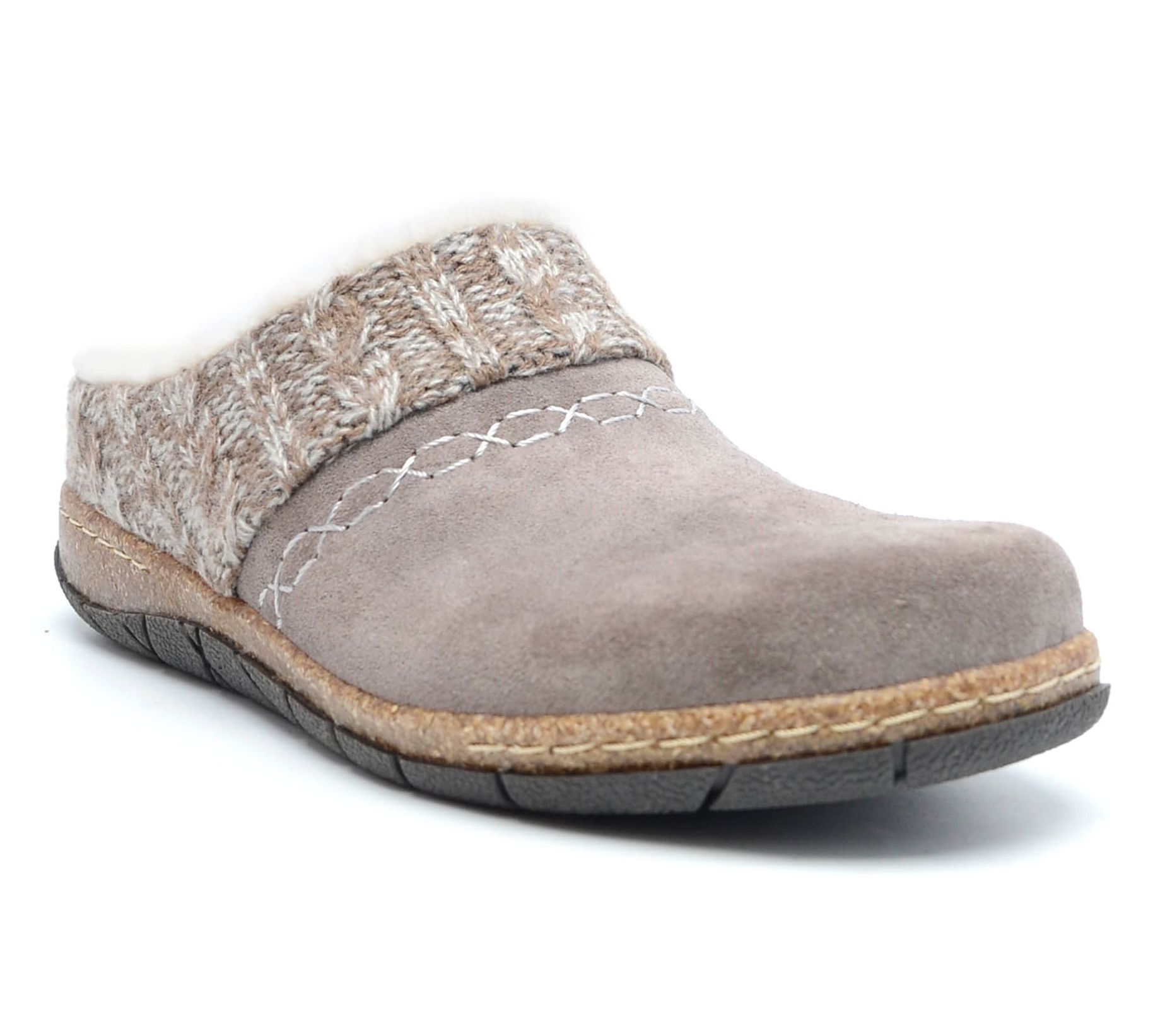 Earth Slip-On Clog with Sweater Collar -Elyot