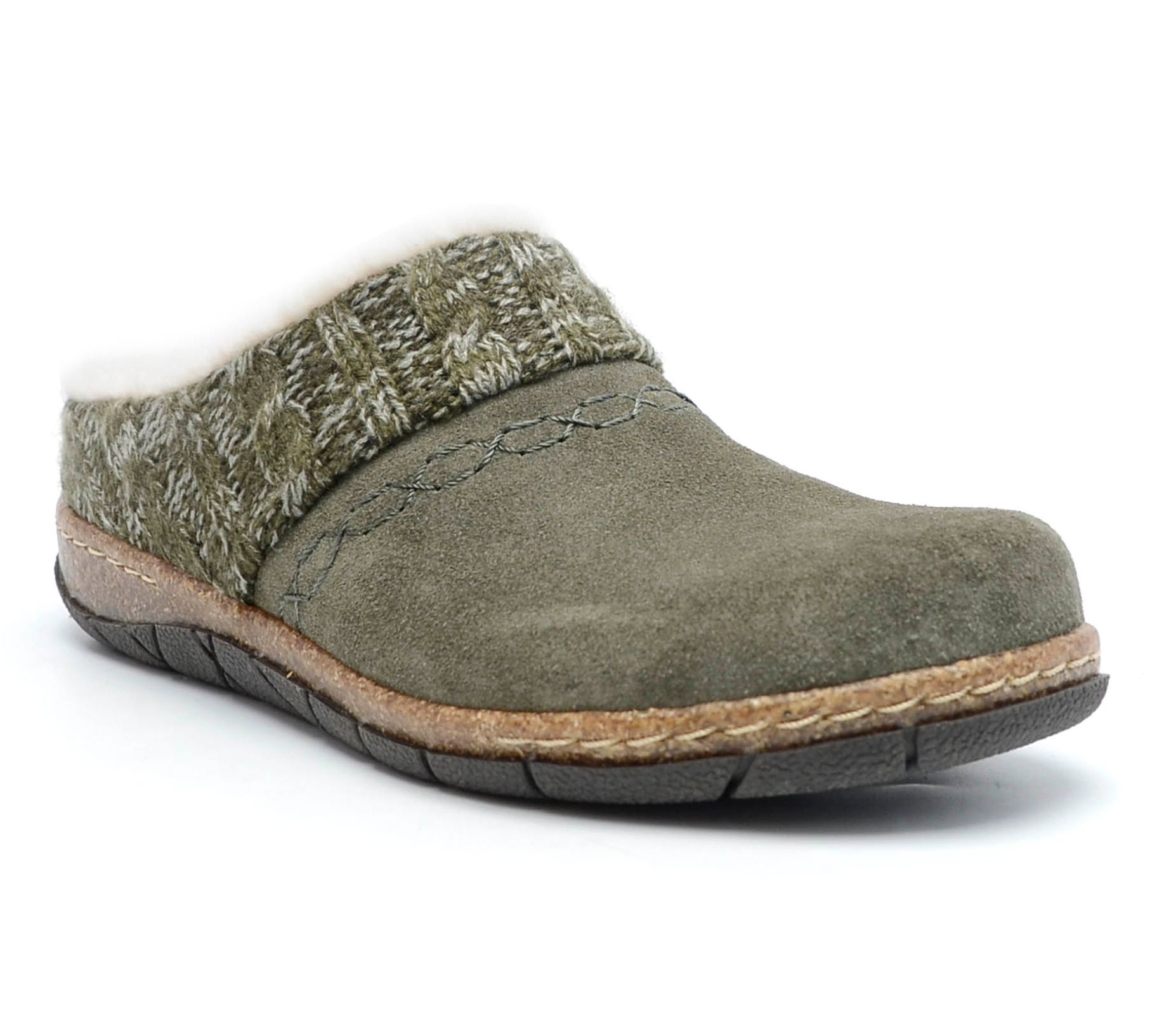 Earth Slip-On Clog with Sweater Collar -Elyot