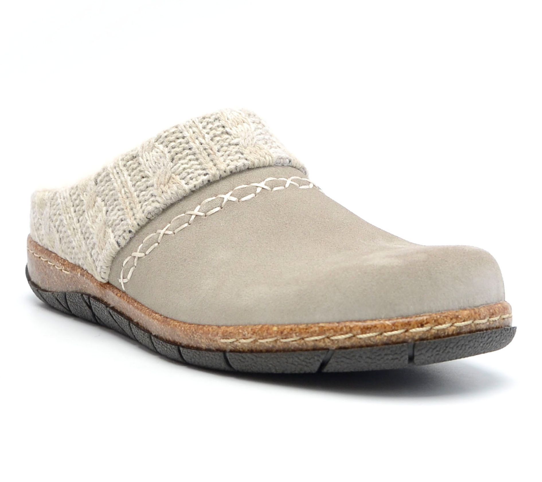 Earth Slip-On Clog with Sweater Collar -Elyot