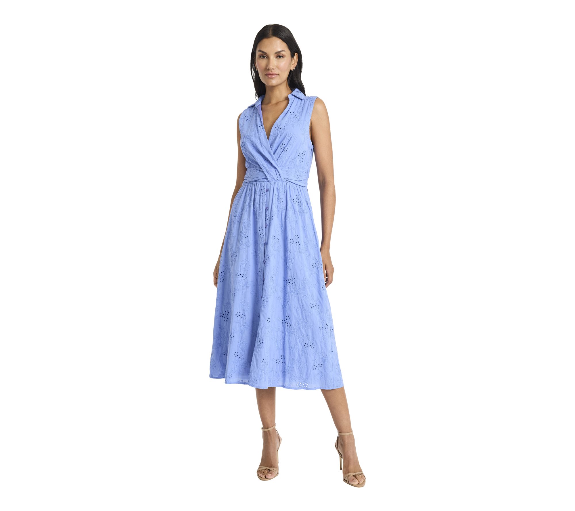 Maggy London Eyelet Lace Midi Dress