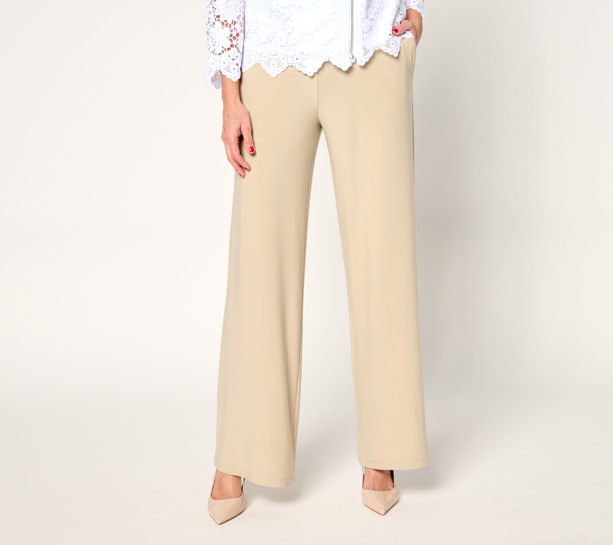 "As Is" "GRAVER Susan Graver Regular LK Luxe Wide Leg Pants