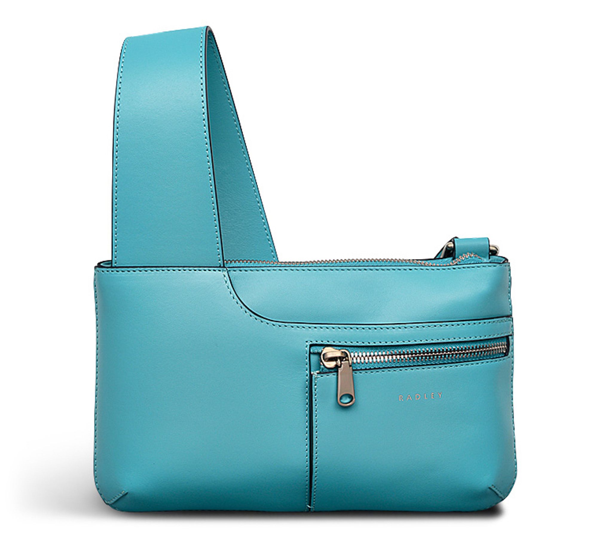RADLEY Pockets Mini Zip Turquoise LeatherCrossbody