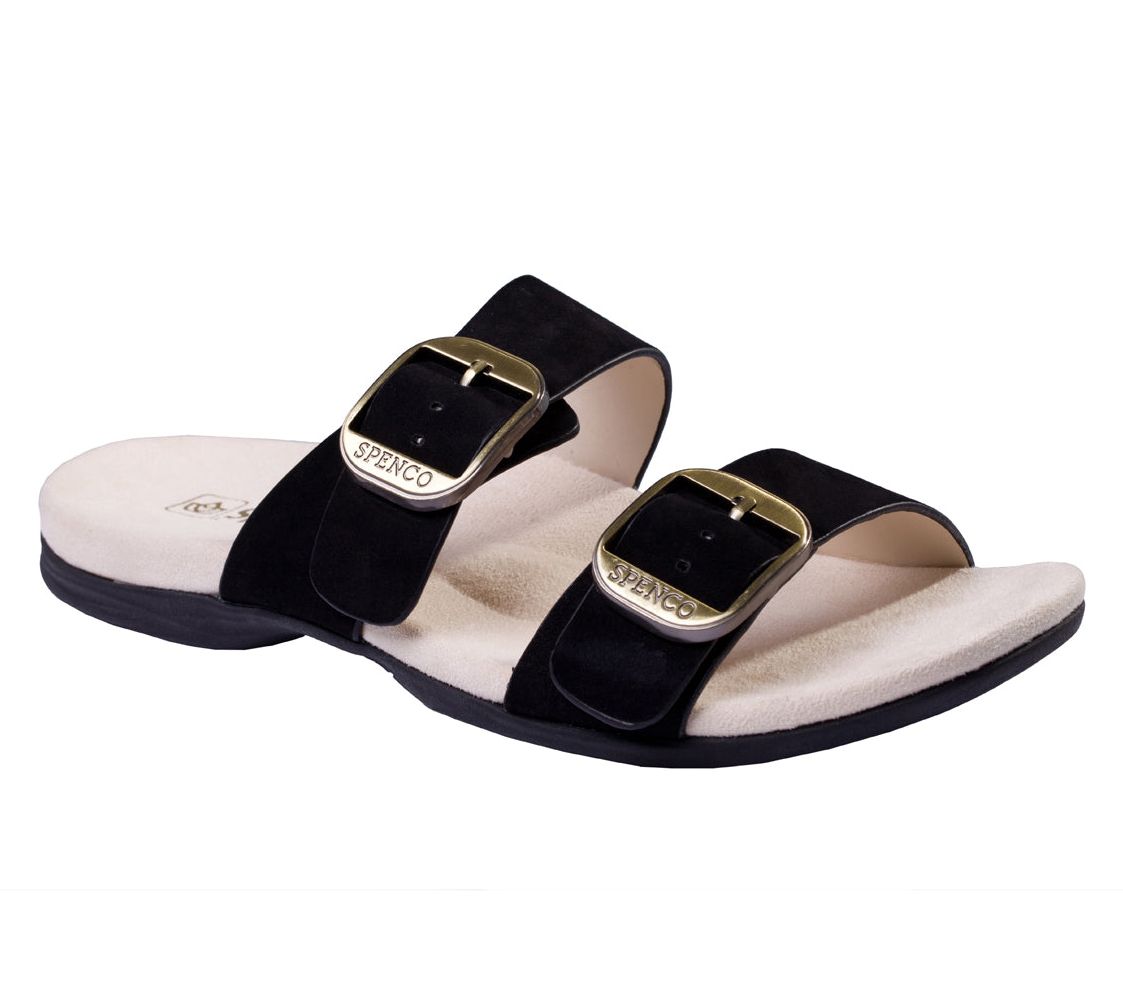  Spenco Orthotic Leather Slide Sandal - Vista