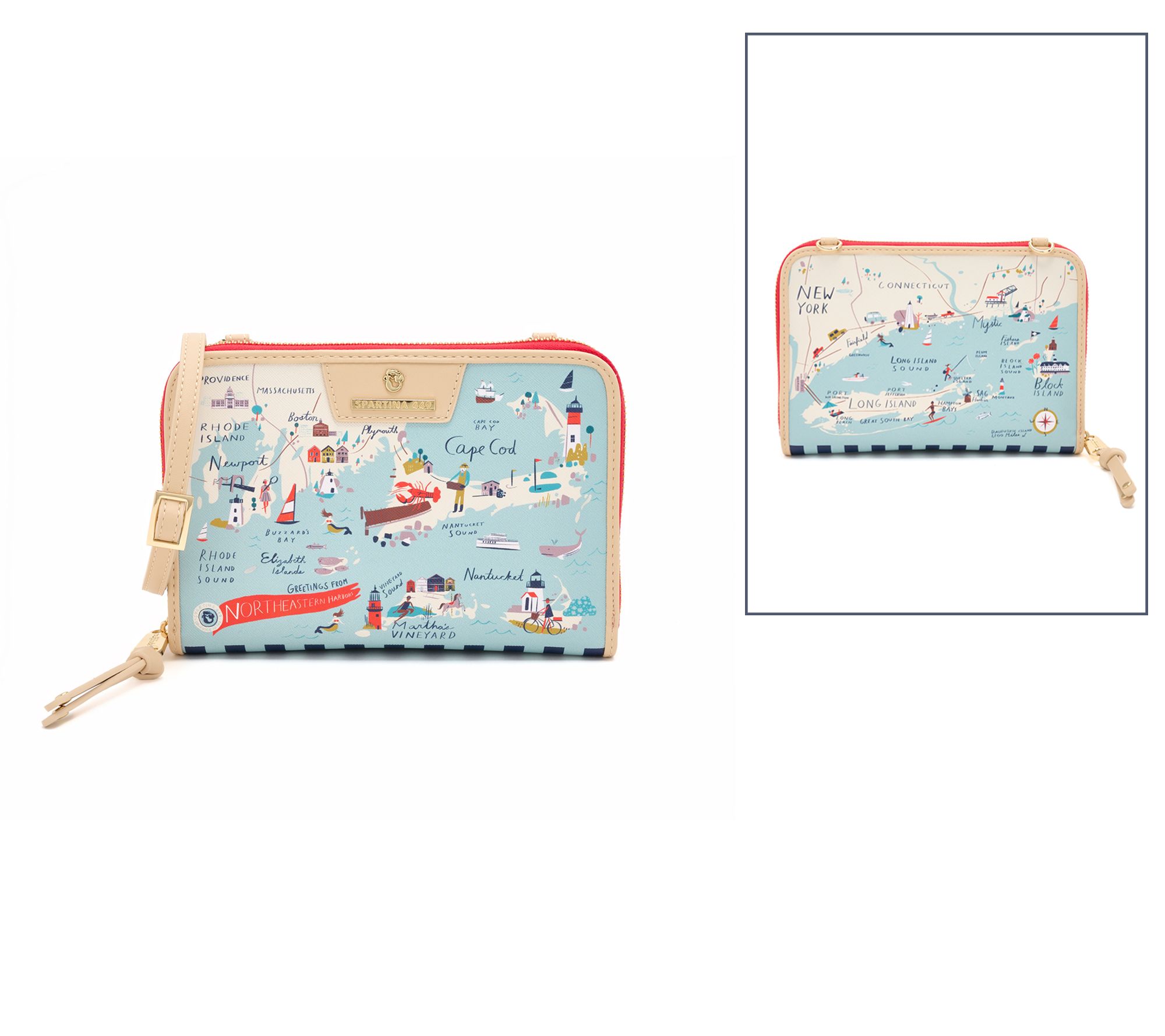 Spartina 449 "Greetings From" All-In-One Phone Crossbody