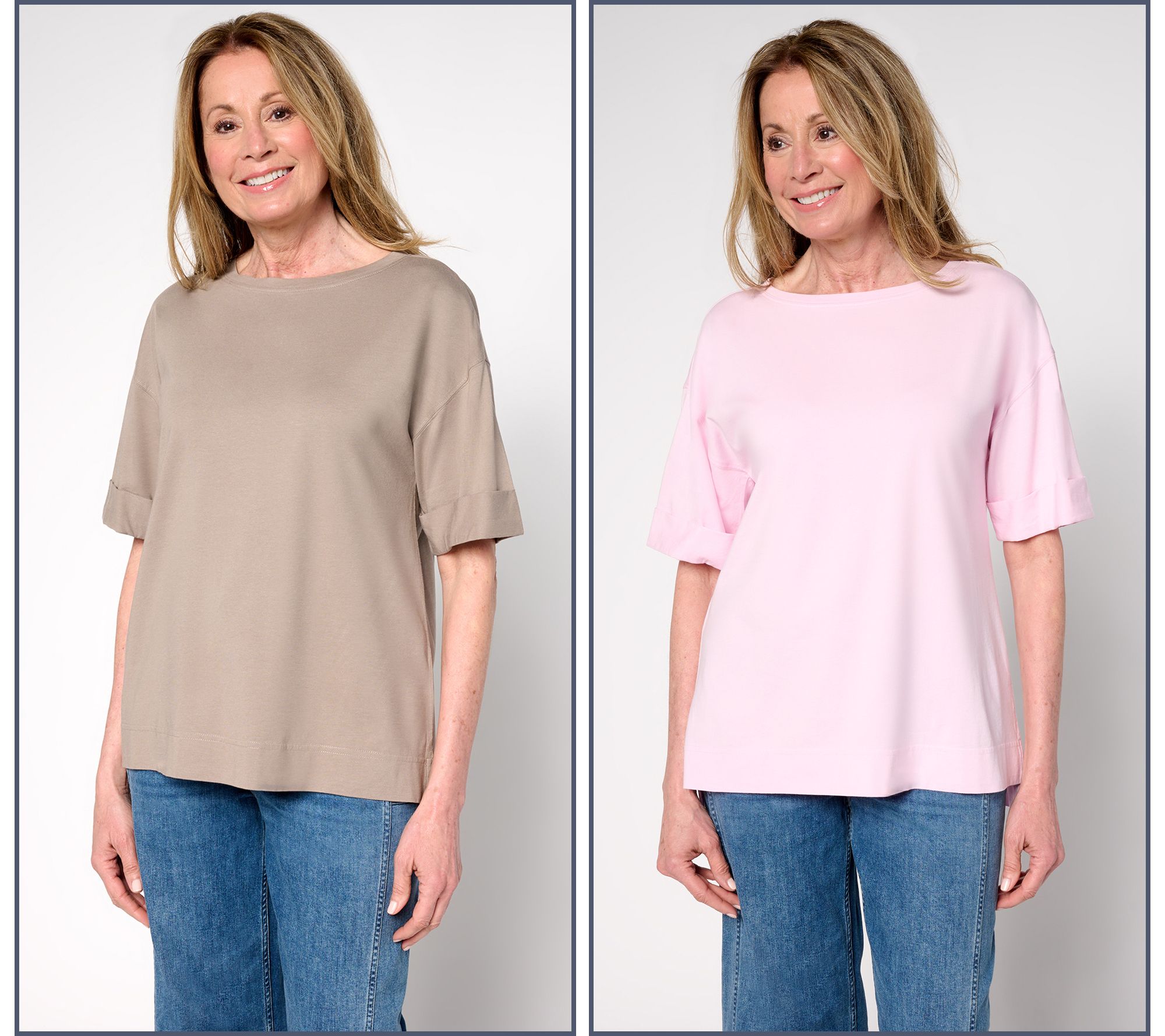 "As Is" LOGO Principles by Lori Goldstein Elbow Sleeve Top Set