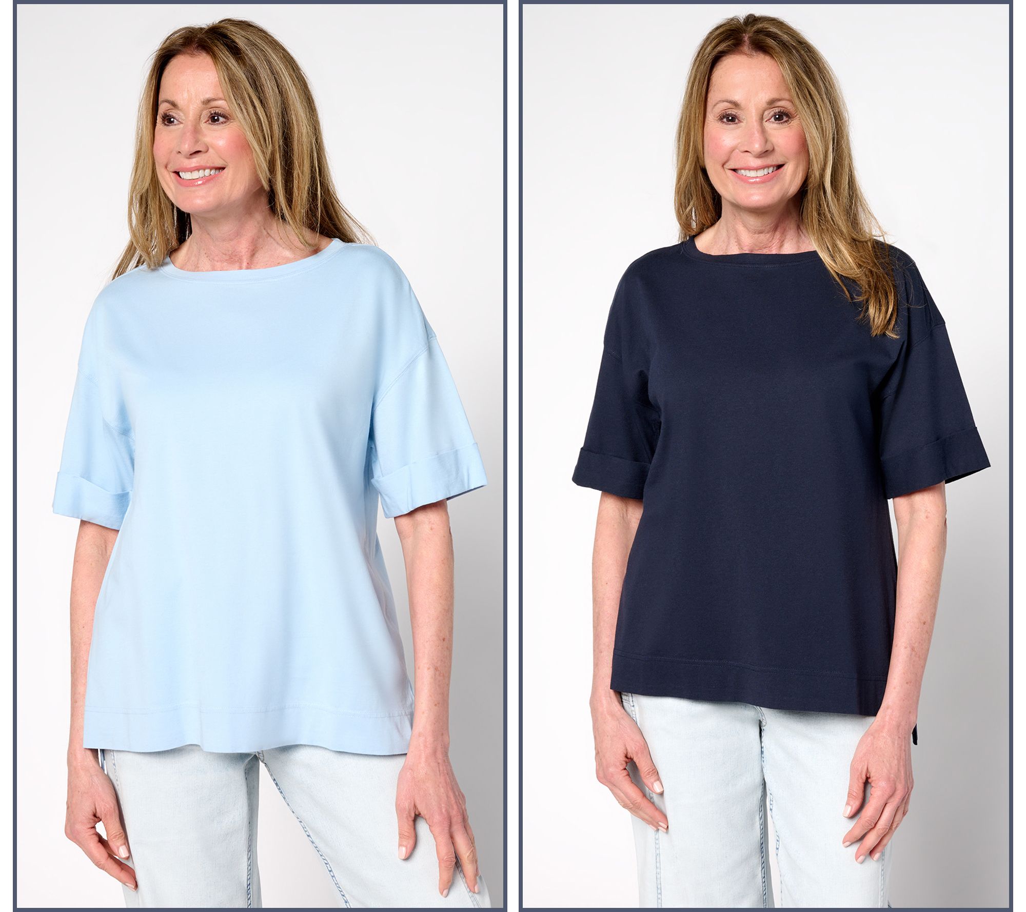 "As Is" LOGO Principles by Lori Goldstein Elbow Sleeve Top Set