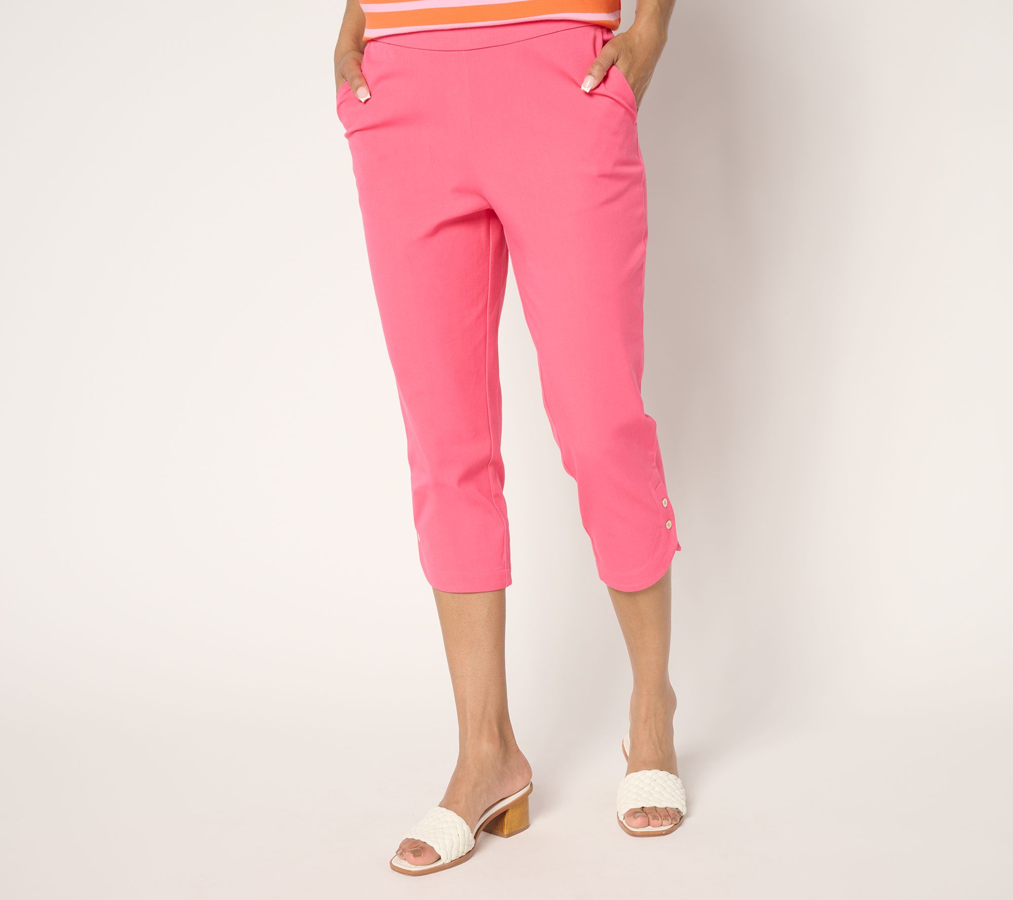"As Is" Isaac Mizrahi Live! Regular 24/7 Stretch Capri Pants