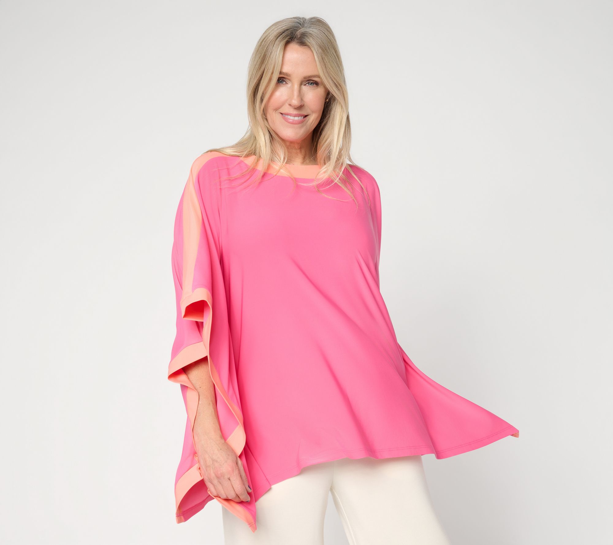  Brandis Dress Out Loud Discovery Knit Colorblock Sport Poncho - A721084